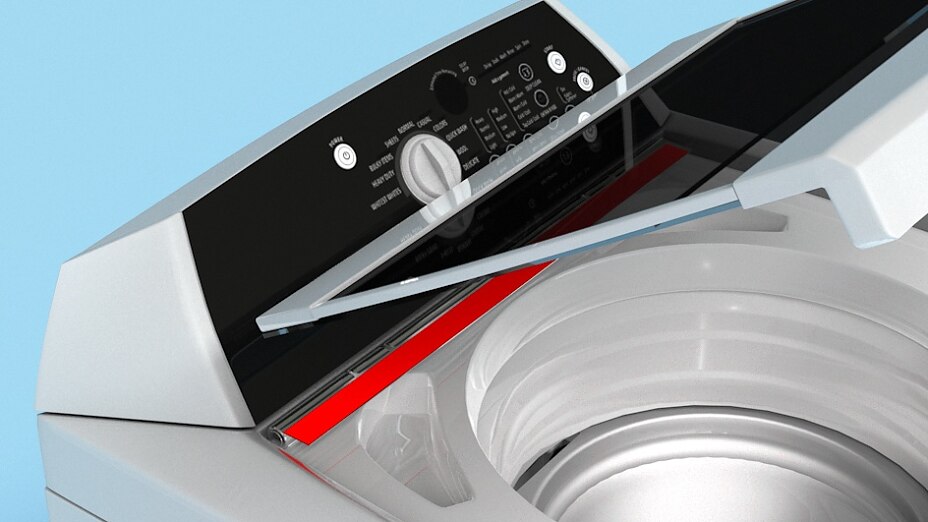 Appliances – Mounting of Glass Doors Glass doors are mounted onto the hinges by using an adhesive tape.