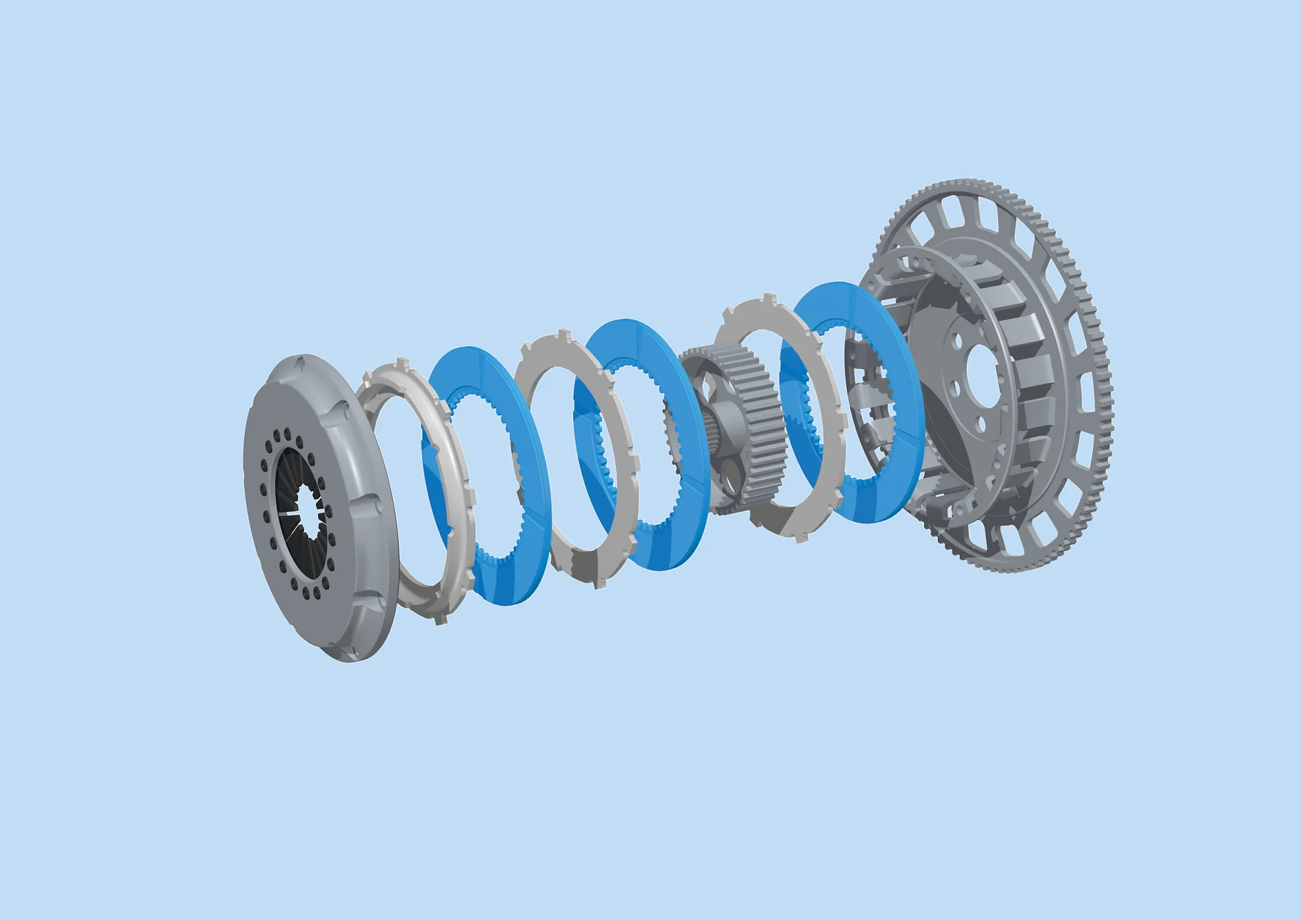 Bonding of friction material like carbon fibre to clutches