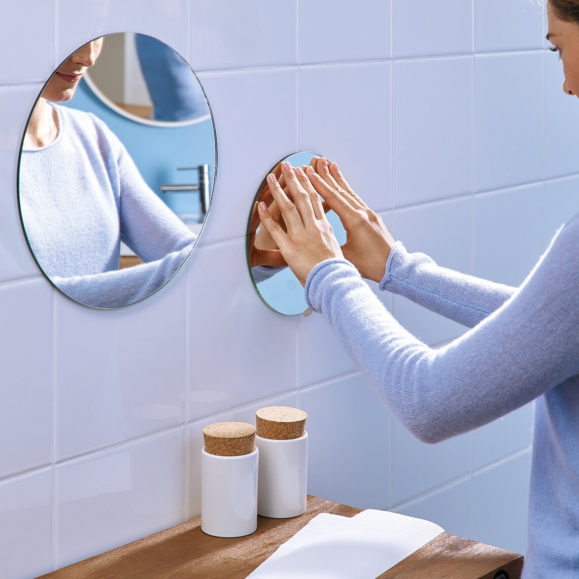 Mounting with tesa® Mounting Tape for Tiles & Metal. Mounting with tesa® Mounting Tape for Tiles & Metal.