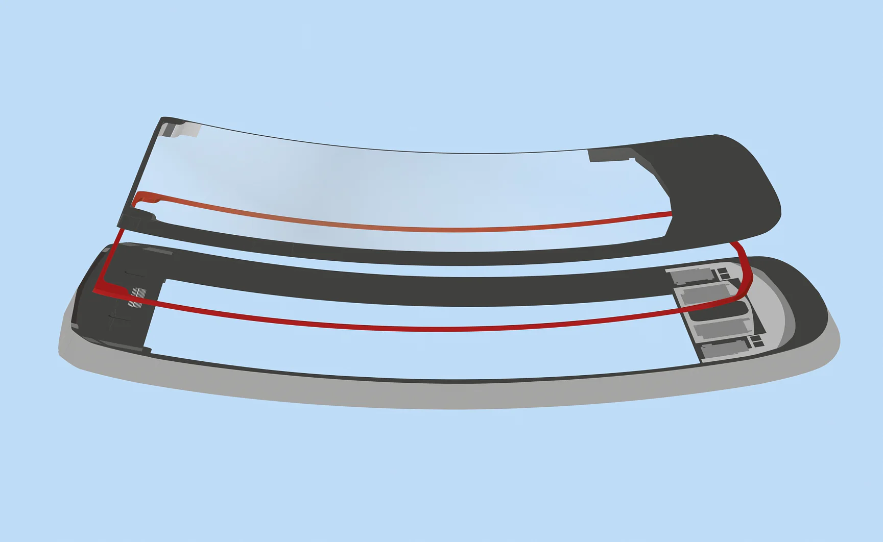 Lens Mounting in Curved Phone