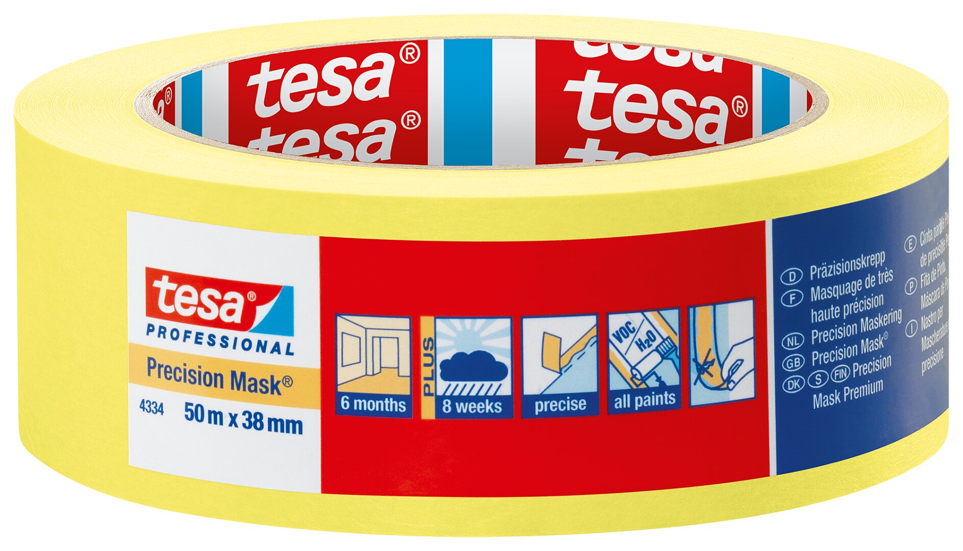 tesa professional precision mask 50mx25mm, yellow, LI401