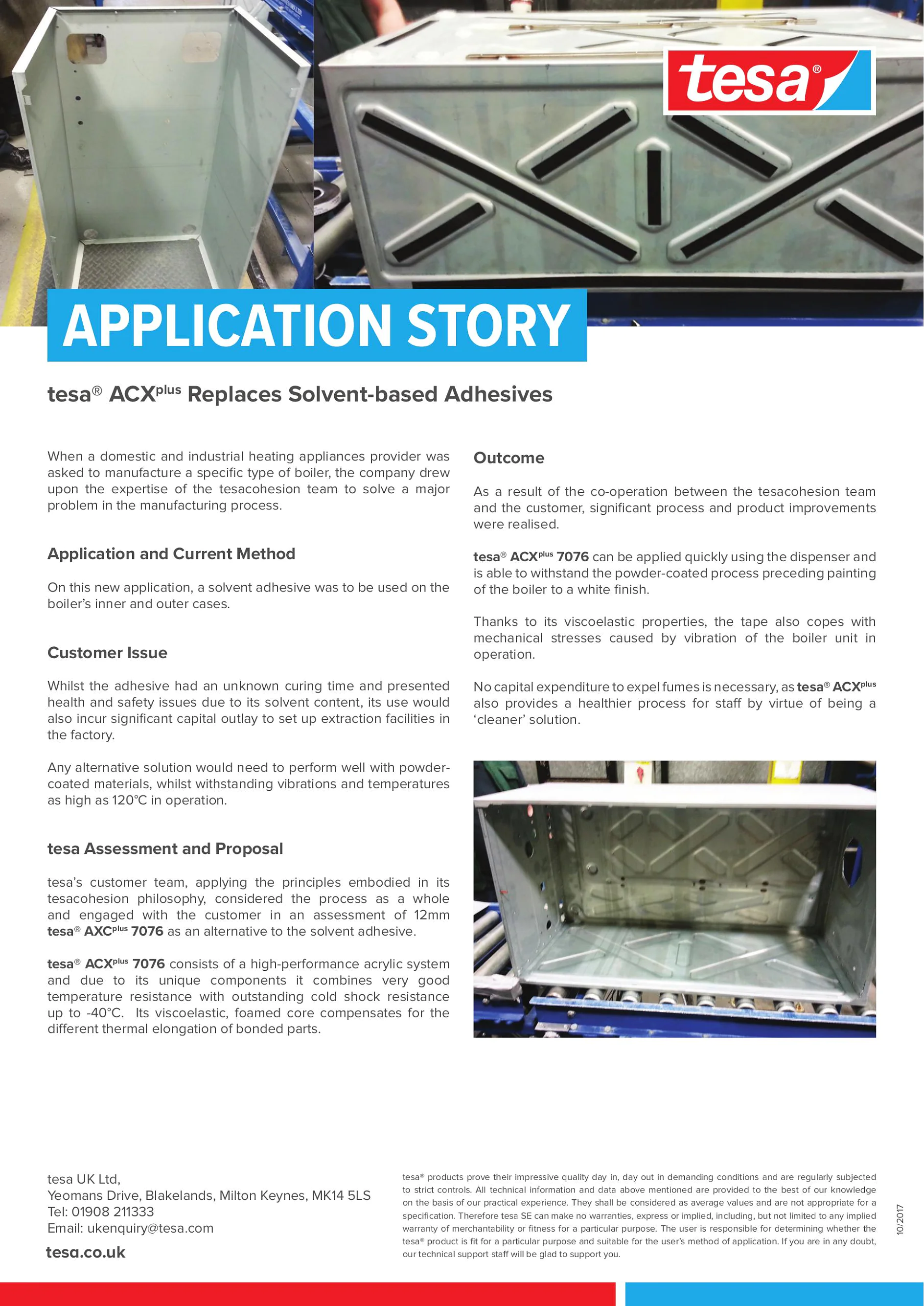 APPLICATION STORY - Heating Appliance