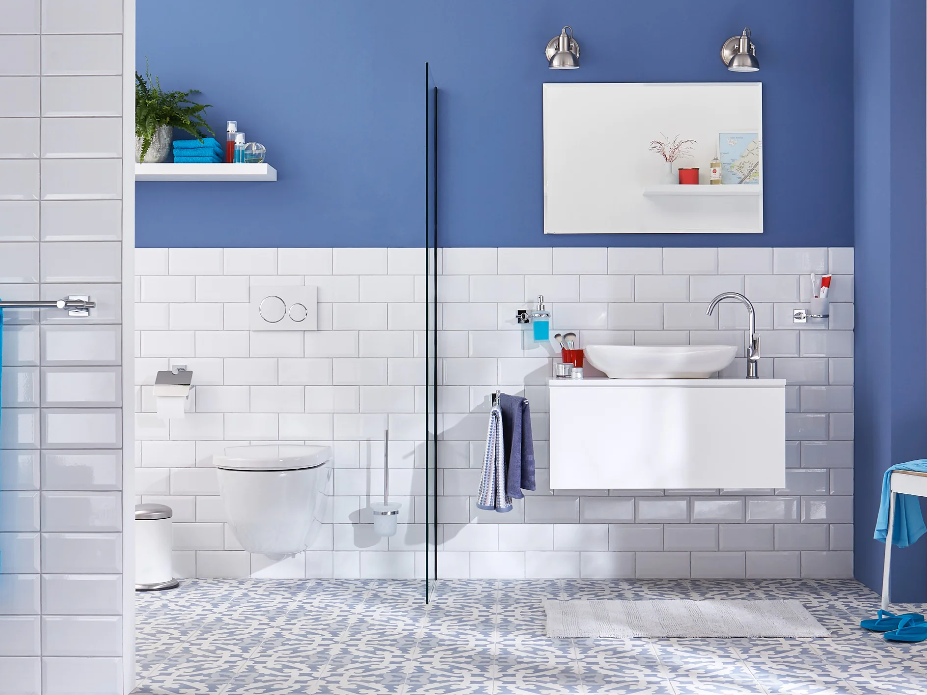 Beauty meets confidence to cover your bathroom needs.