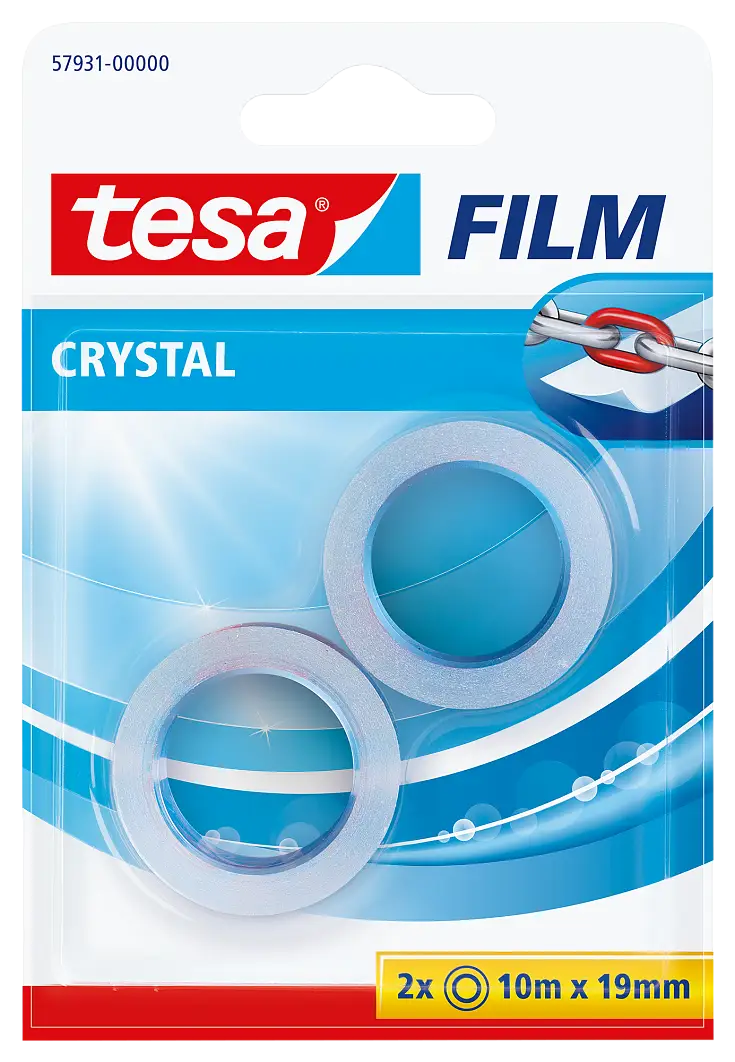 2 x tesafilm Crystal 10m x 19mm, Blister