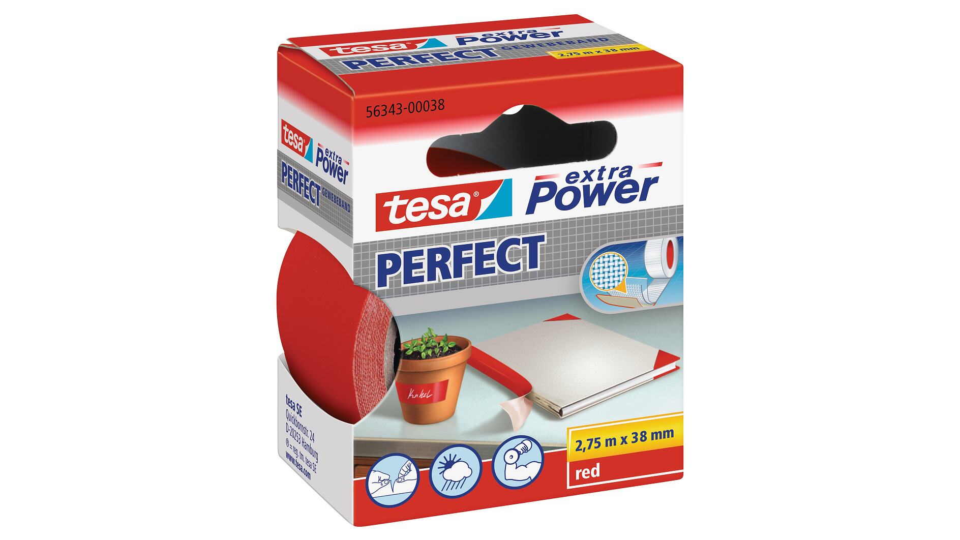 Buy tesa PERFECT 57230-00005-02 Cloth tape tesa® extra Power Grey