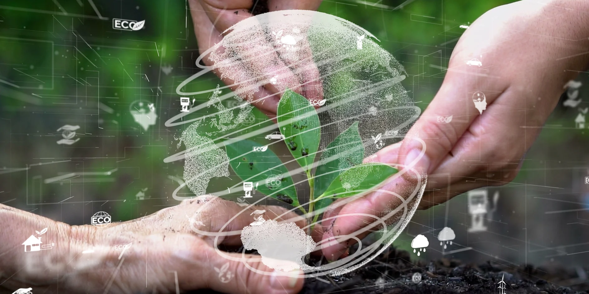 Sustainability Team Future environmental conservation and sustainable ESG modernization development by using technology of renewable resources to reduce pollution and carbon emission .