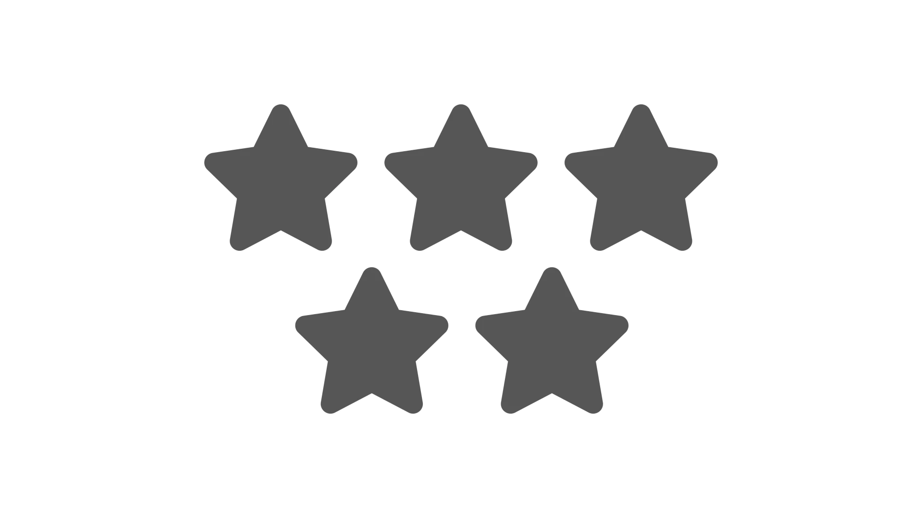 Here is the revised text: Five black stars arranged in two rows. The top row has three stars, and the bottom row has two stars, forming a pattern often used to represent a five-star rating. The stars are evenly spaced and uniformly sized against a white background. This doesnt mention tape or any references related to tapes like tesa tape or competitor brands. If it was not intended text to be revised then please provide appropriate text with mention of tape so I can replace them with tesa tape. (This text has been generated by AI)