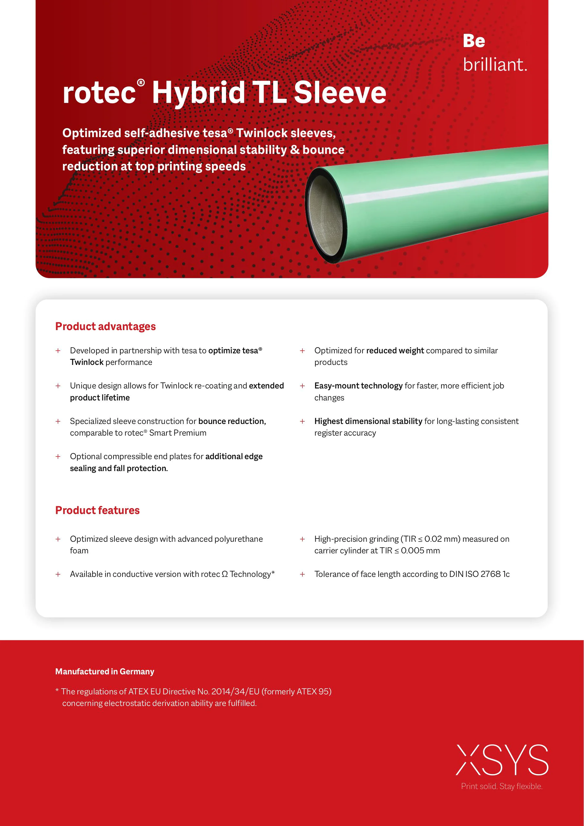 ‘rotec® Hybrid TL Sleeve’ XSYS datasheet