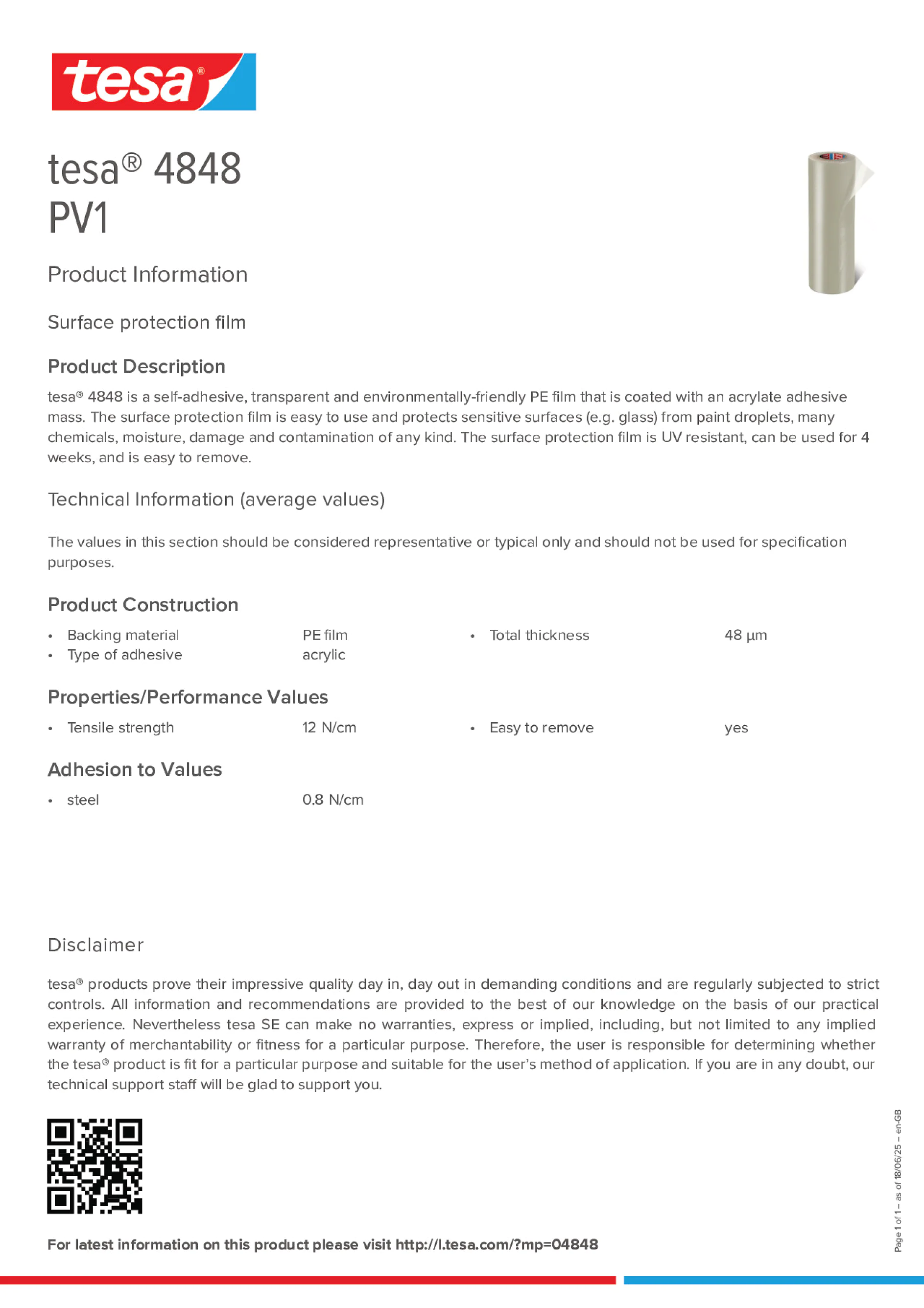 Product information_tesa® 4848_en-GB