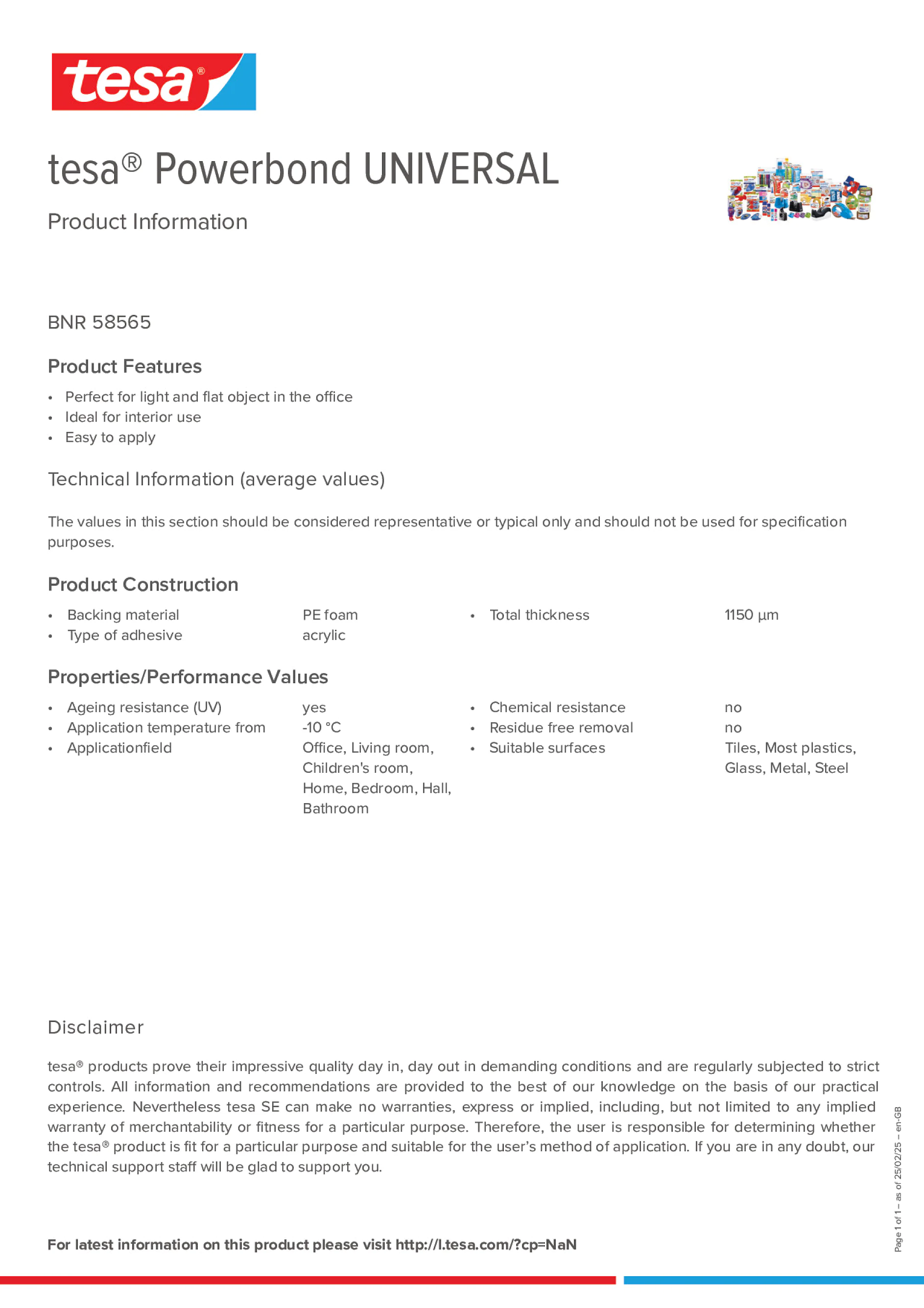 Product information_tesa® Powerbond 58565_en-GB