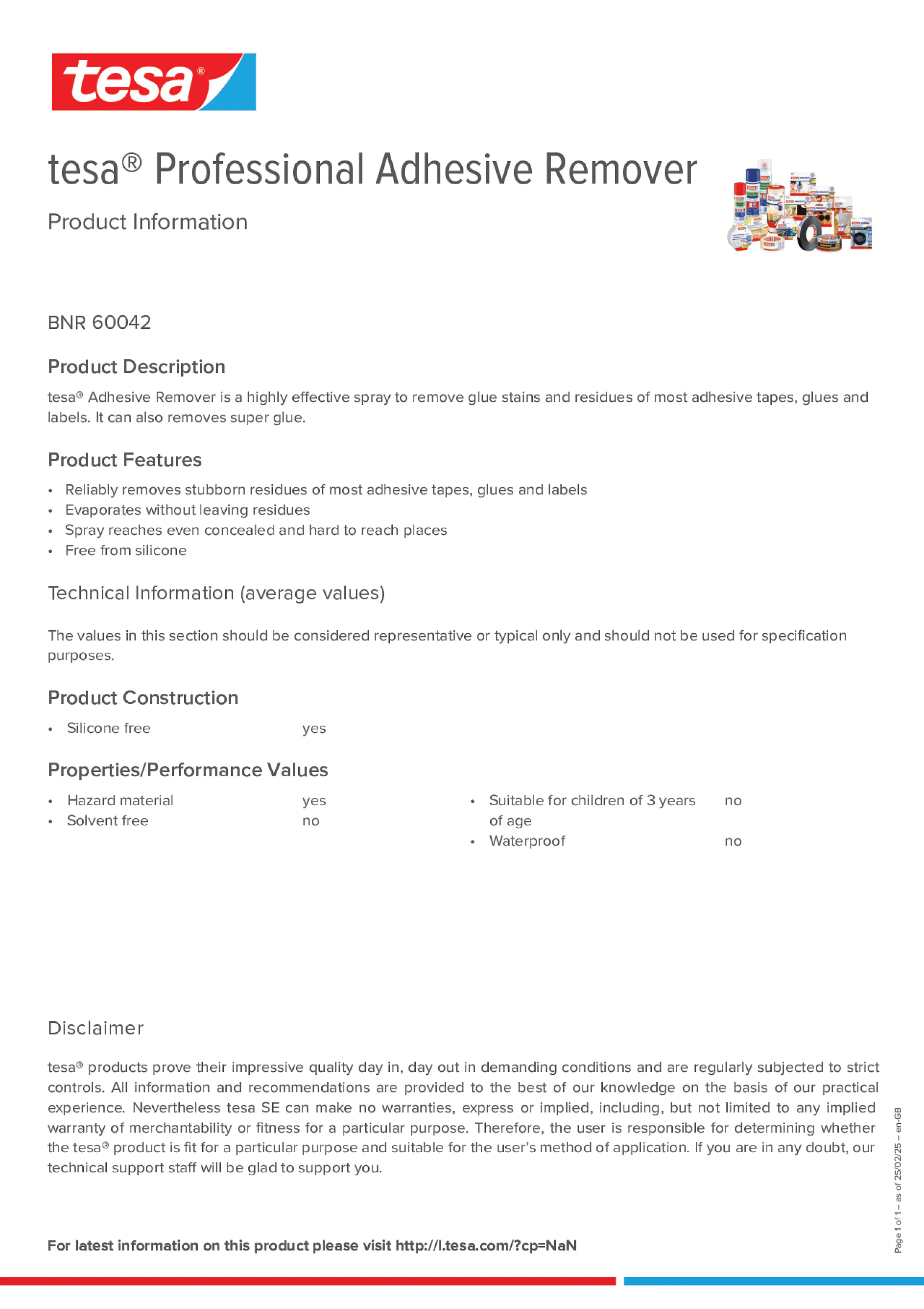 Product information_tesa® Professional 60042_en-GB