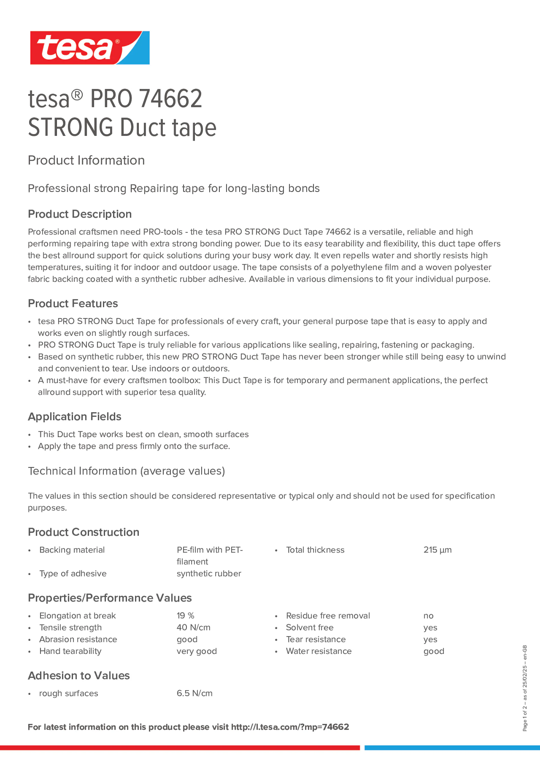 Product information_tesa® PRO 74662_en-GB