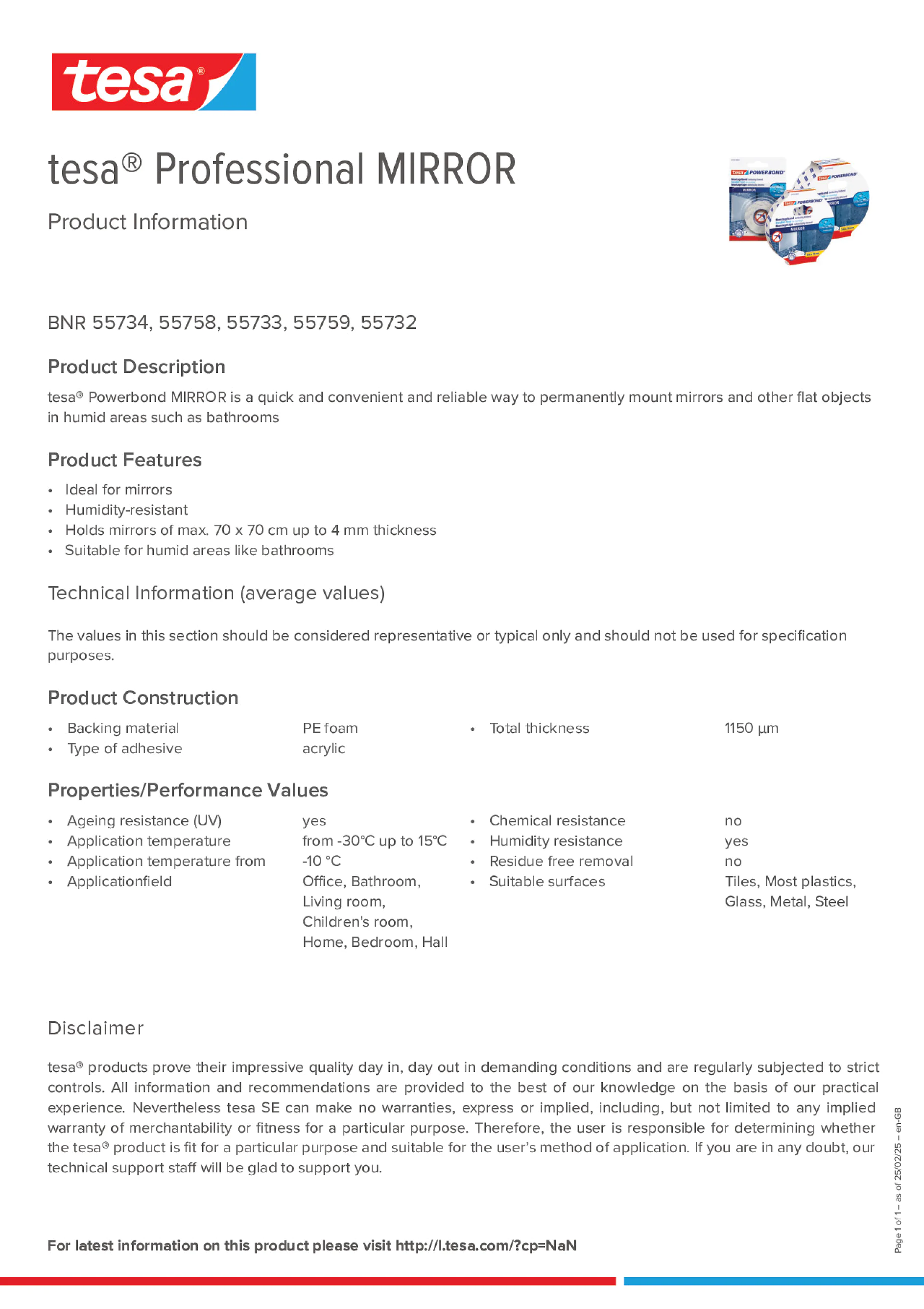 Product information_tesa® Professional 55733_en-GB