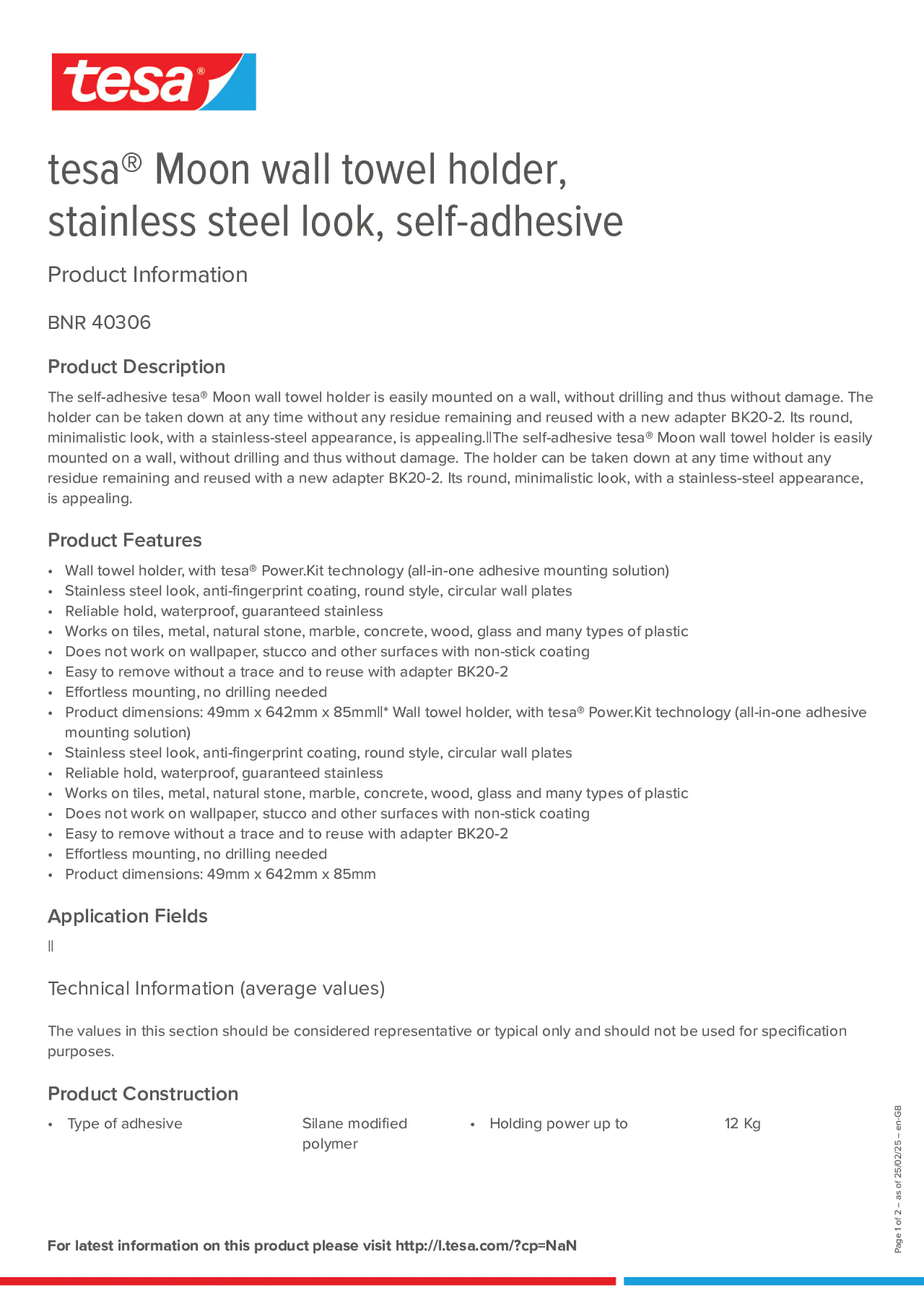 Product information_tesa® 40306_en-GB