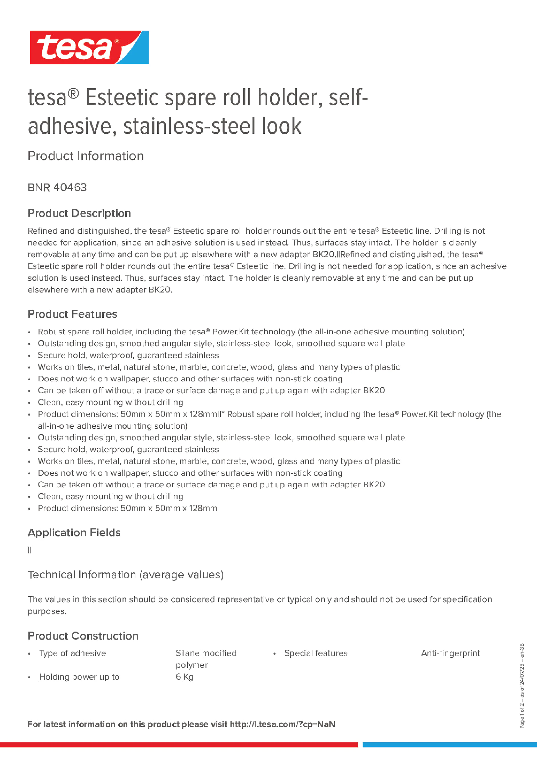 Product information_tesa® 40463_en-GB