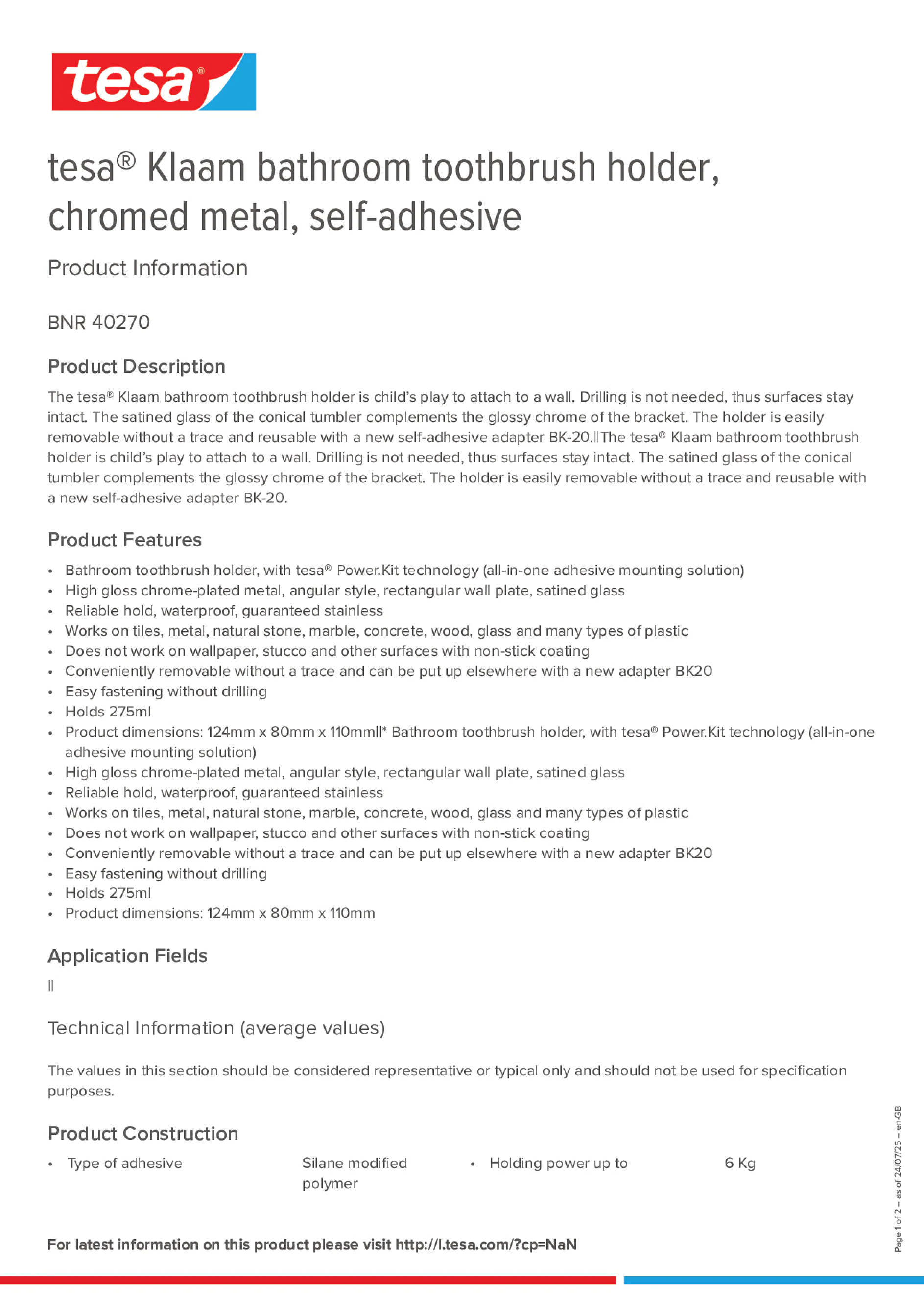 Product information_tesa® 40270_en-GB