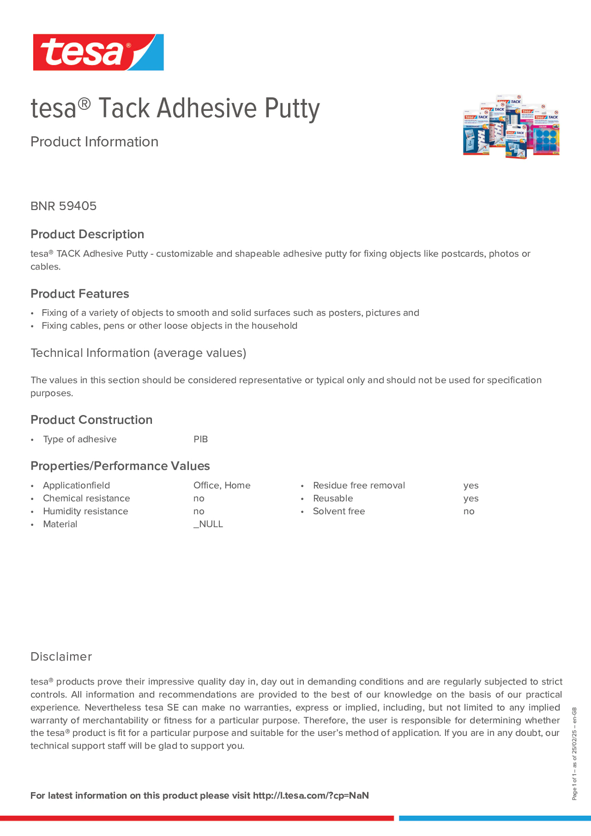 Product information_tesa® Tack 59405_en-GB