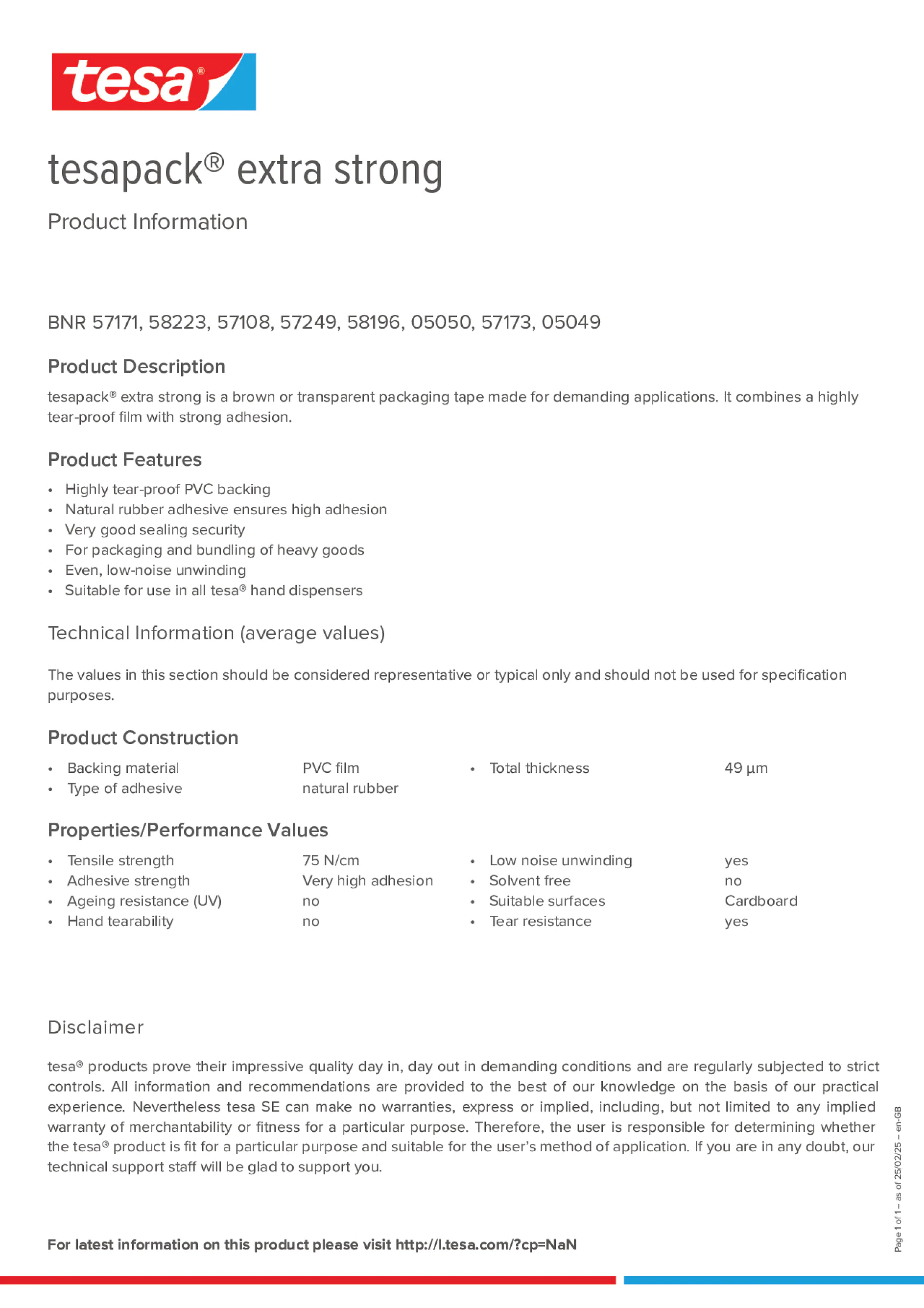 Product information_tesapack® 57249_en-GB