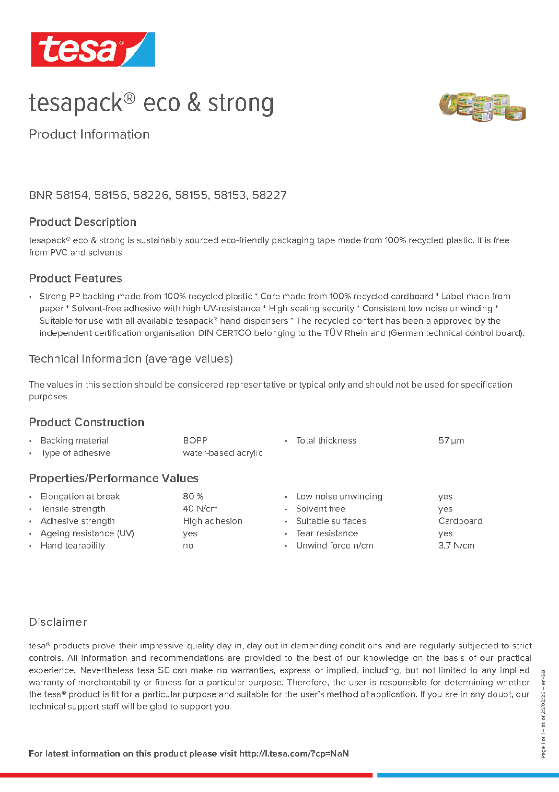 Product information_tesapack® 58154_en-GB