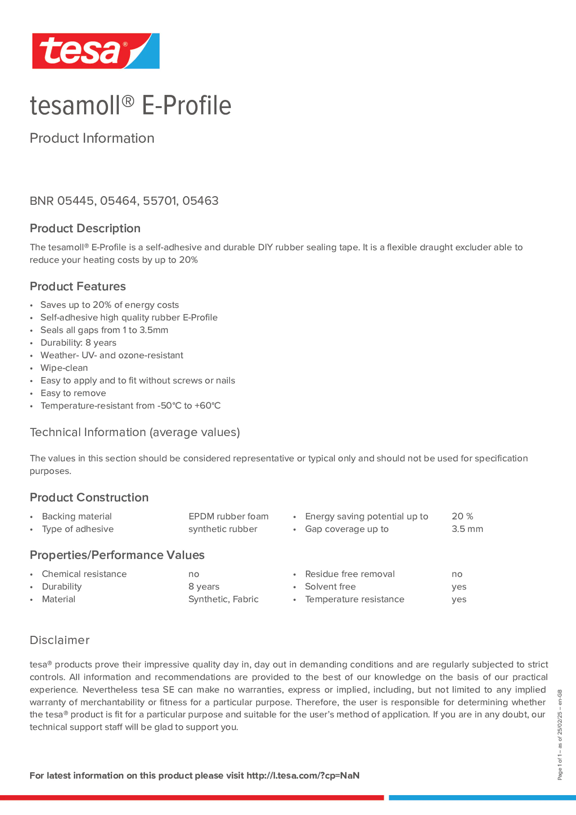 Product information_tesamoll® 5499_en-GB