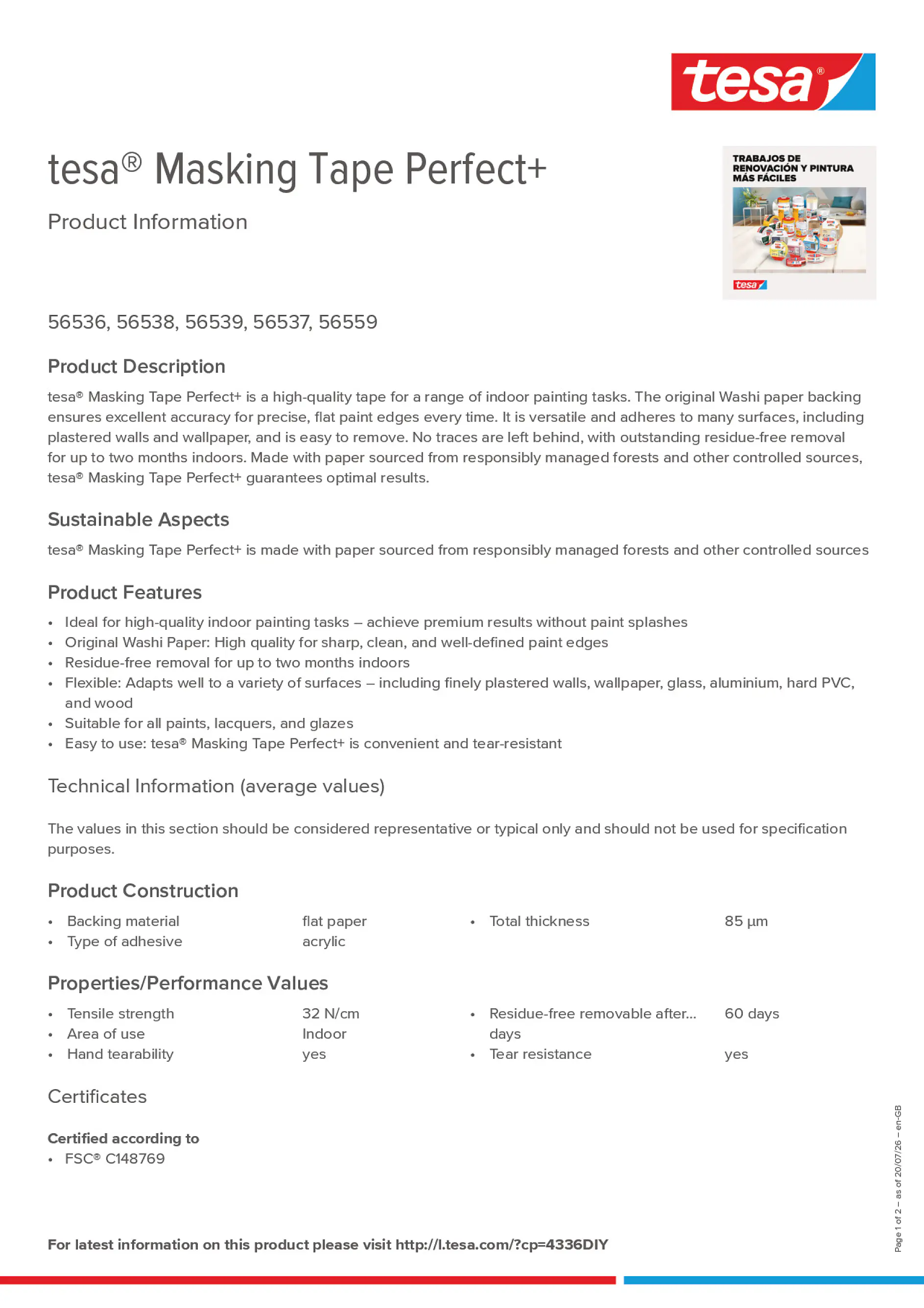 Product information_tesa® 4336DIY_en-GB