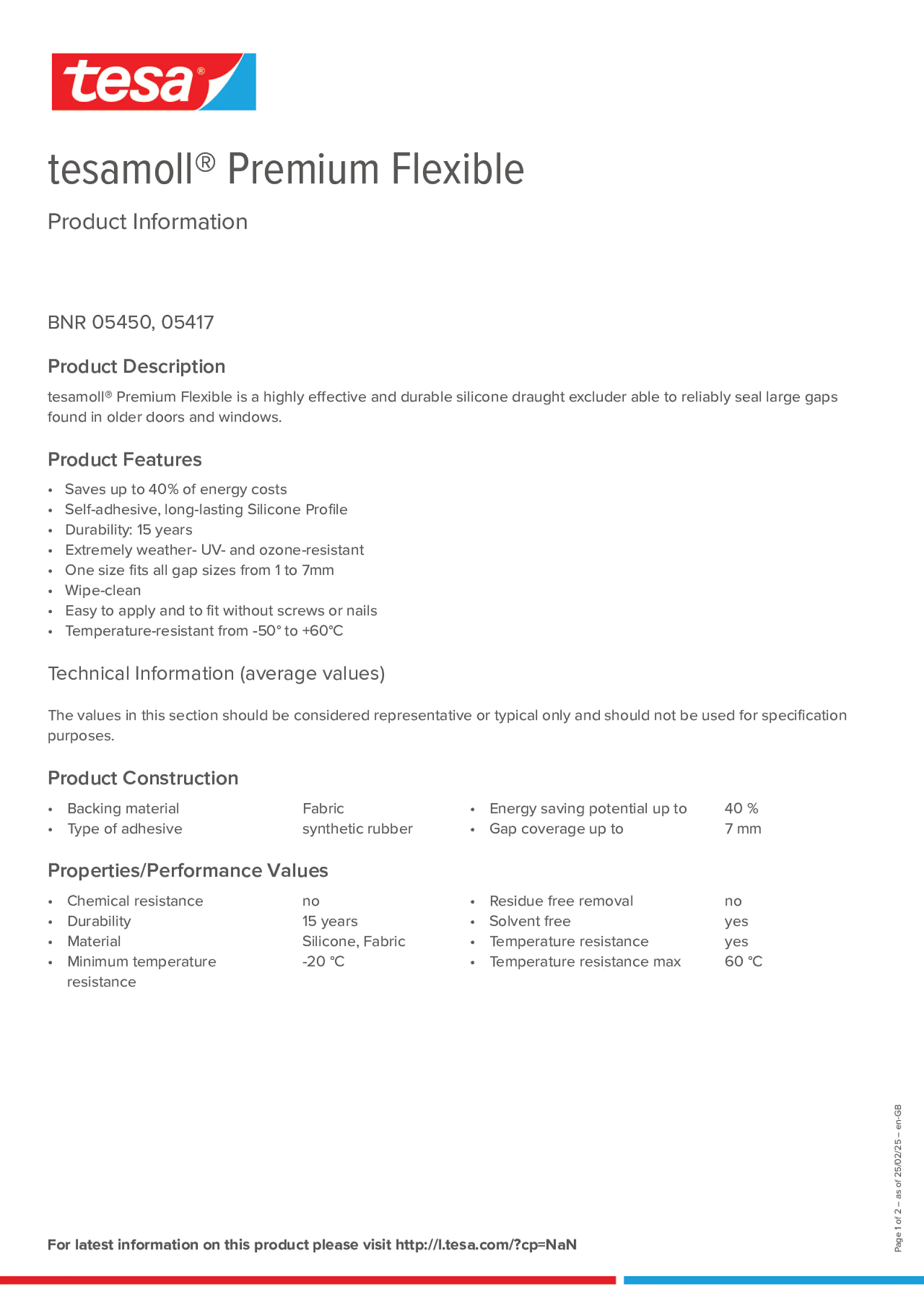 Product information_tesamoll® 5450_en-GB