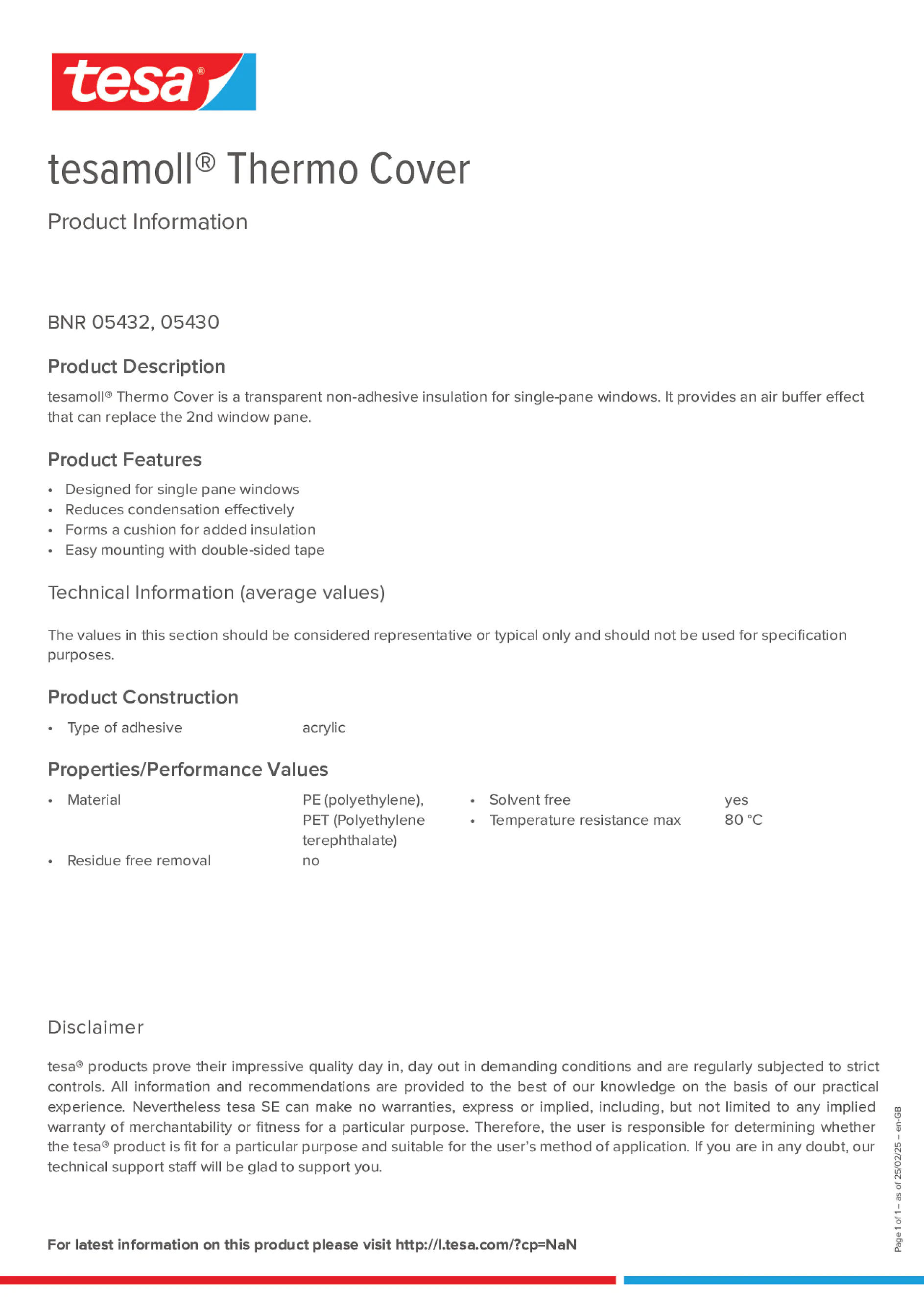 Product information_tesamoll® 5430_en-GB
