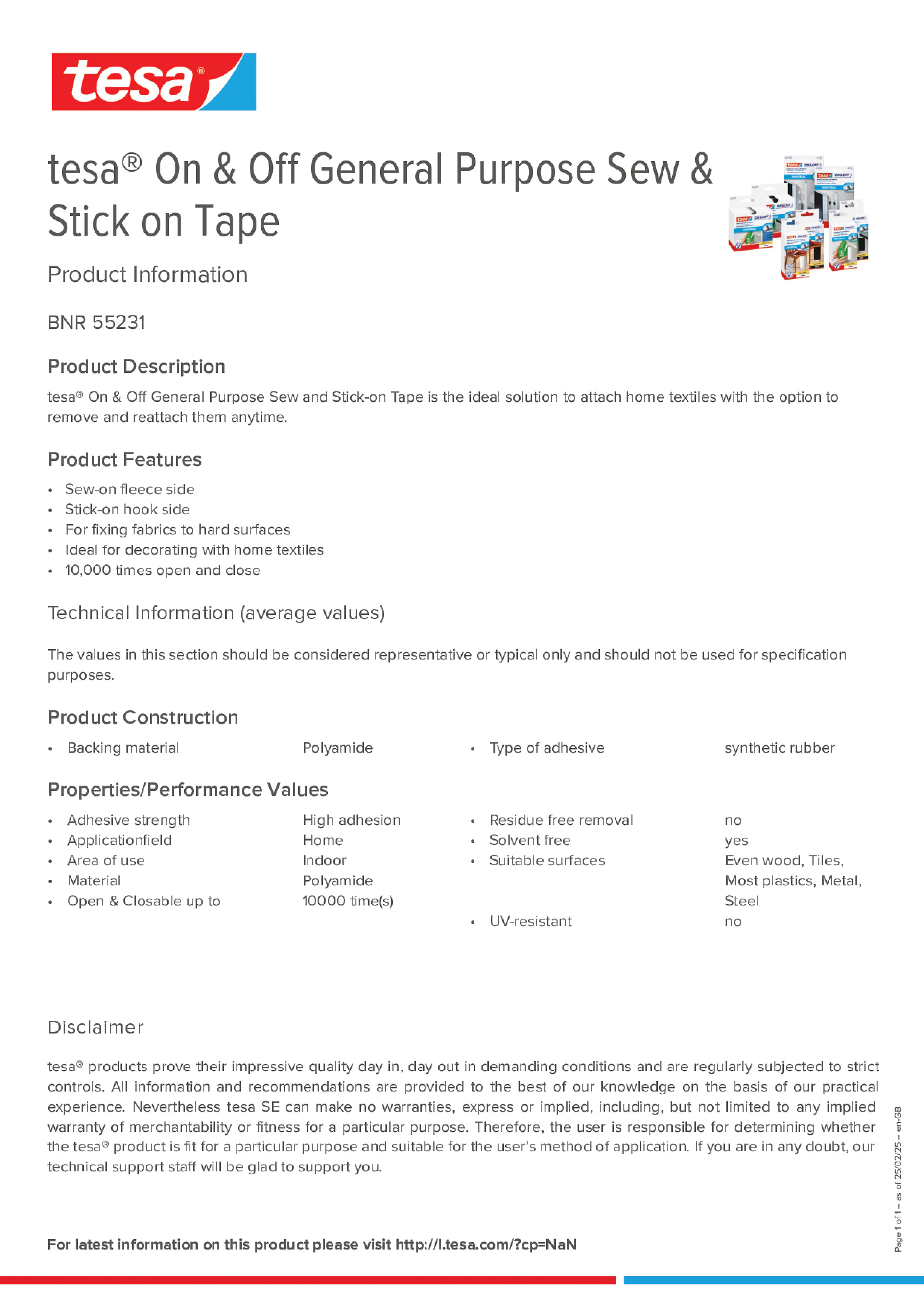 Product information_tesa® On & Off 55231_en-GB