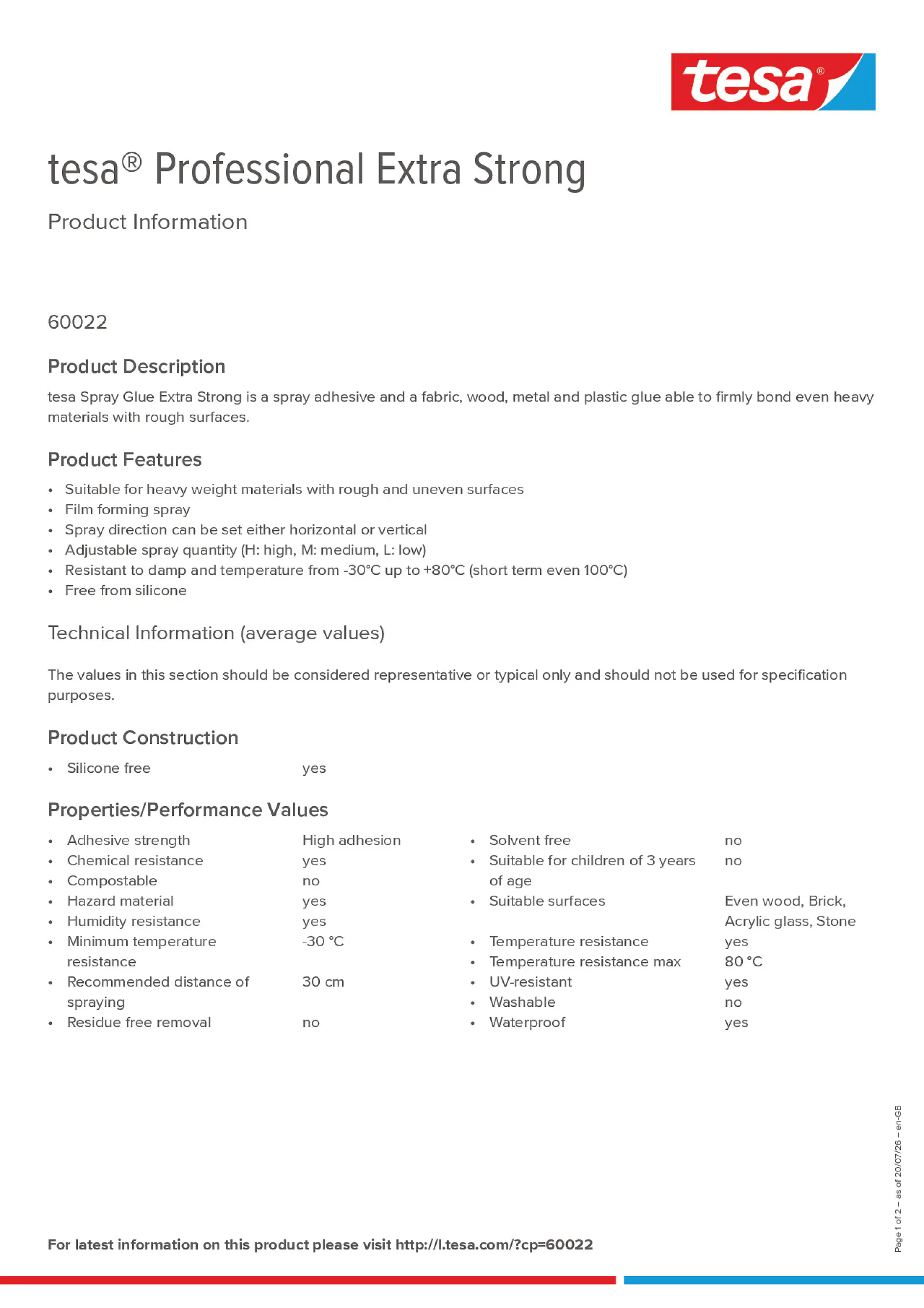 Product information_tesa® Professional 60022_en-GB