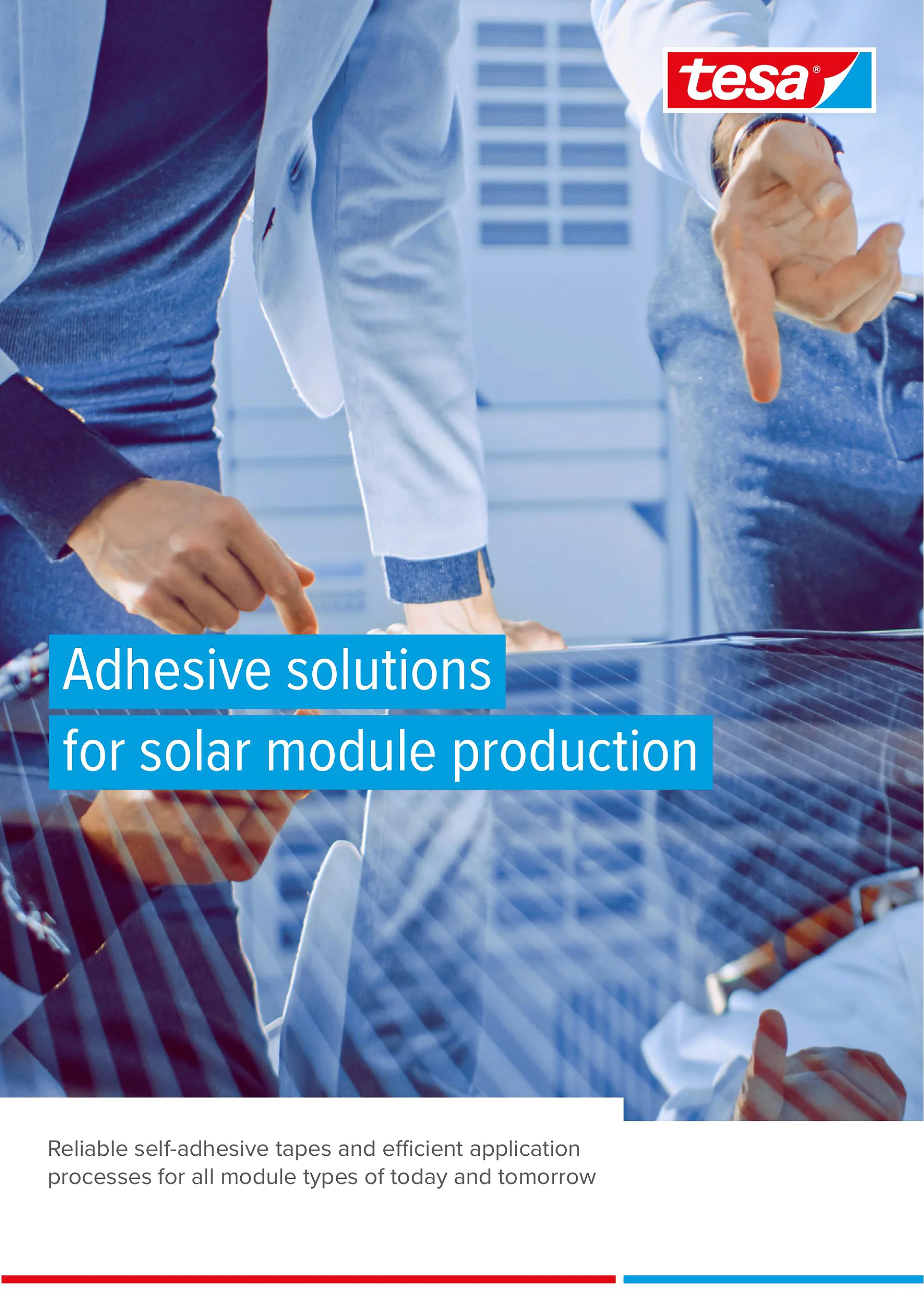 Adhesive solutions for solar module production