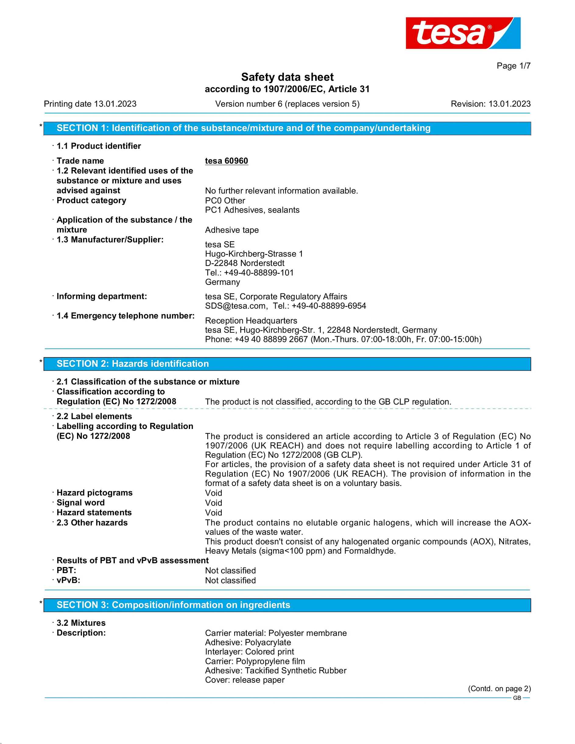 Safety data sheet_tesa® 60960_en-GB_v6