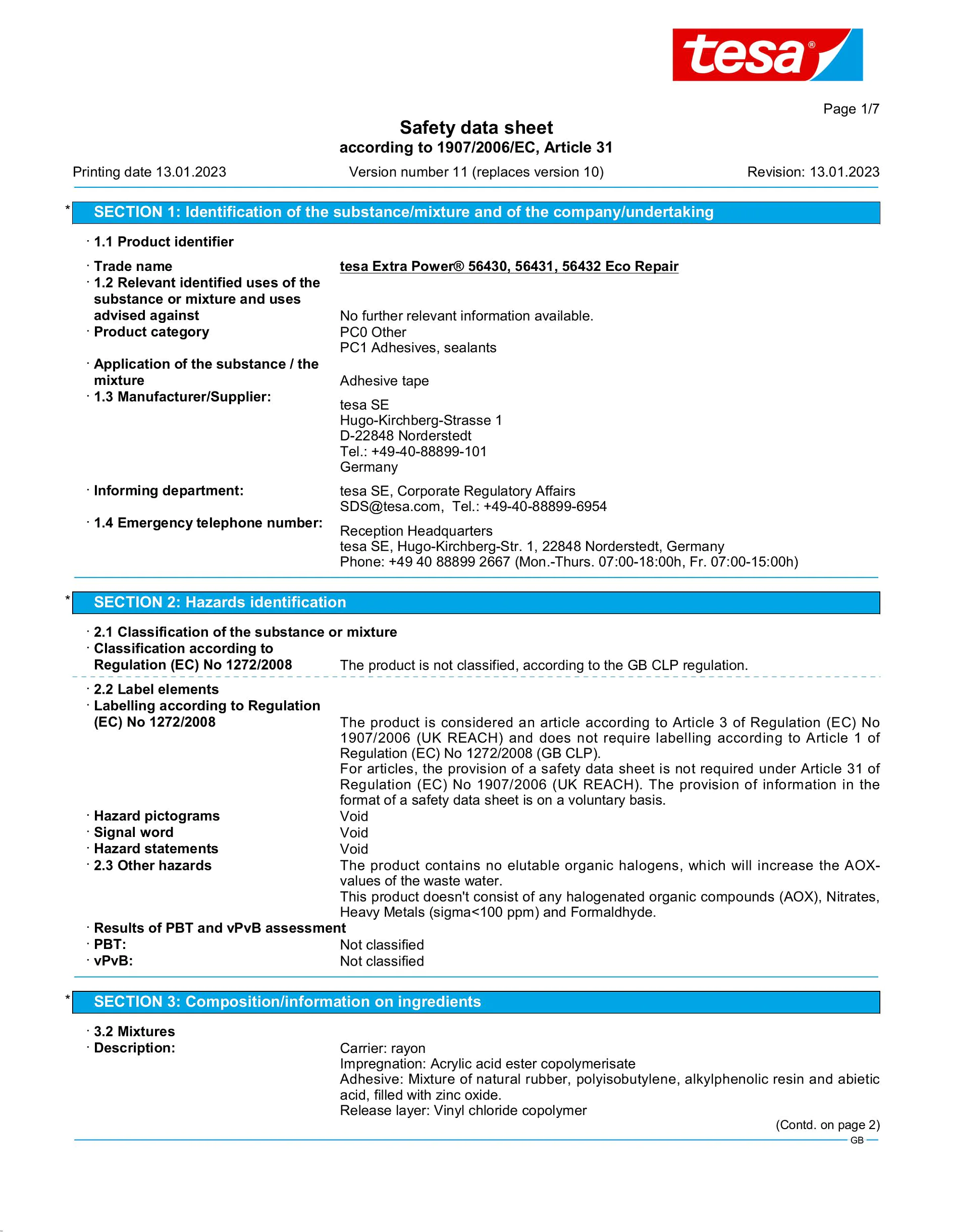 Safety data sheet_tesa® extra Power 56430_en-GB_v11
