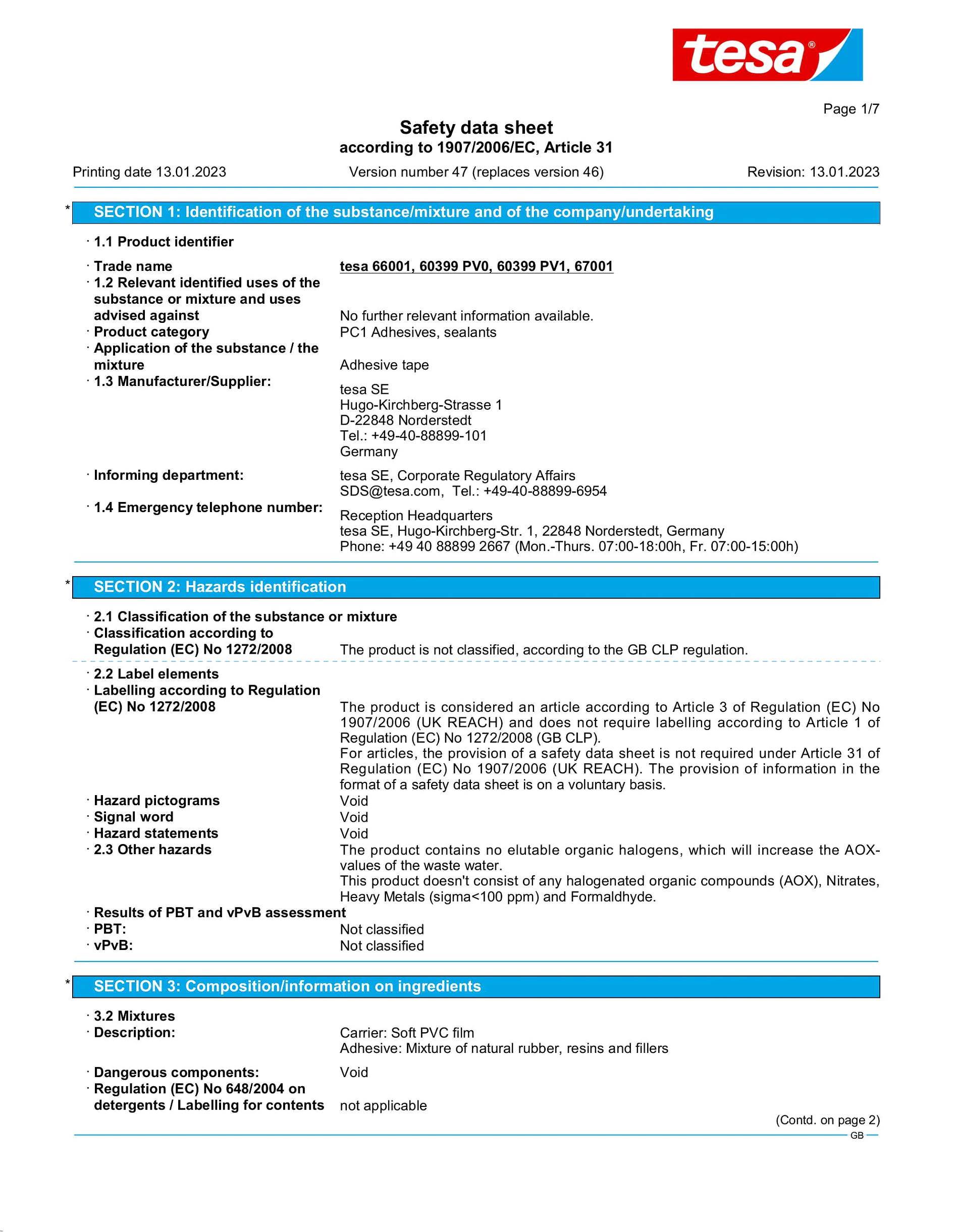 Safety data sheet_tesa® Professional 66001_en-GB_v47