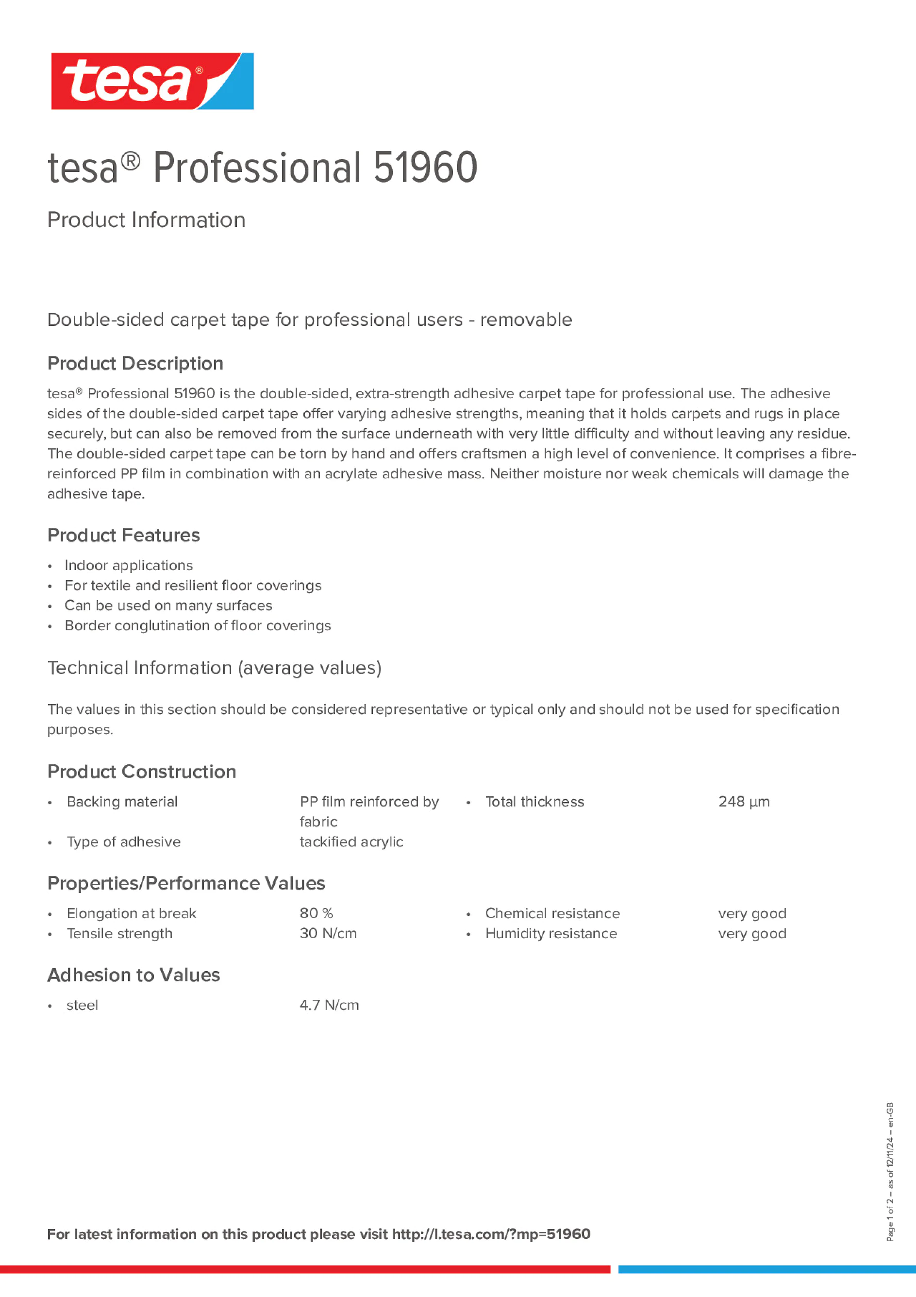 Product information_tesa® Professional 51960_en-GB