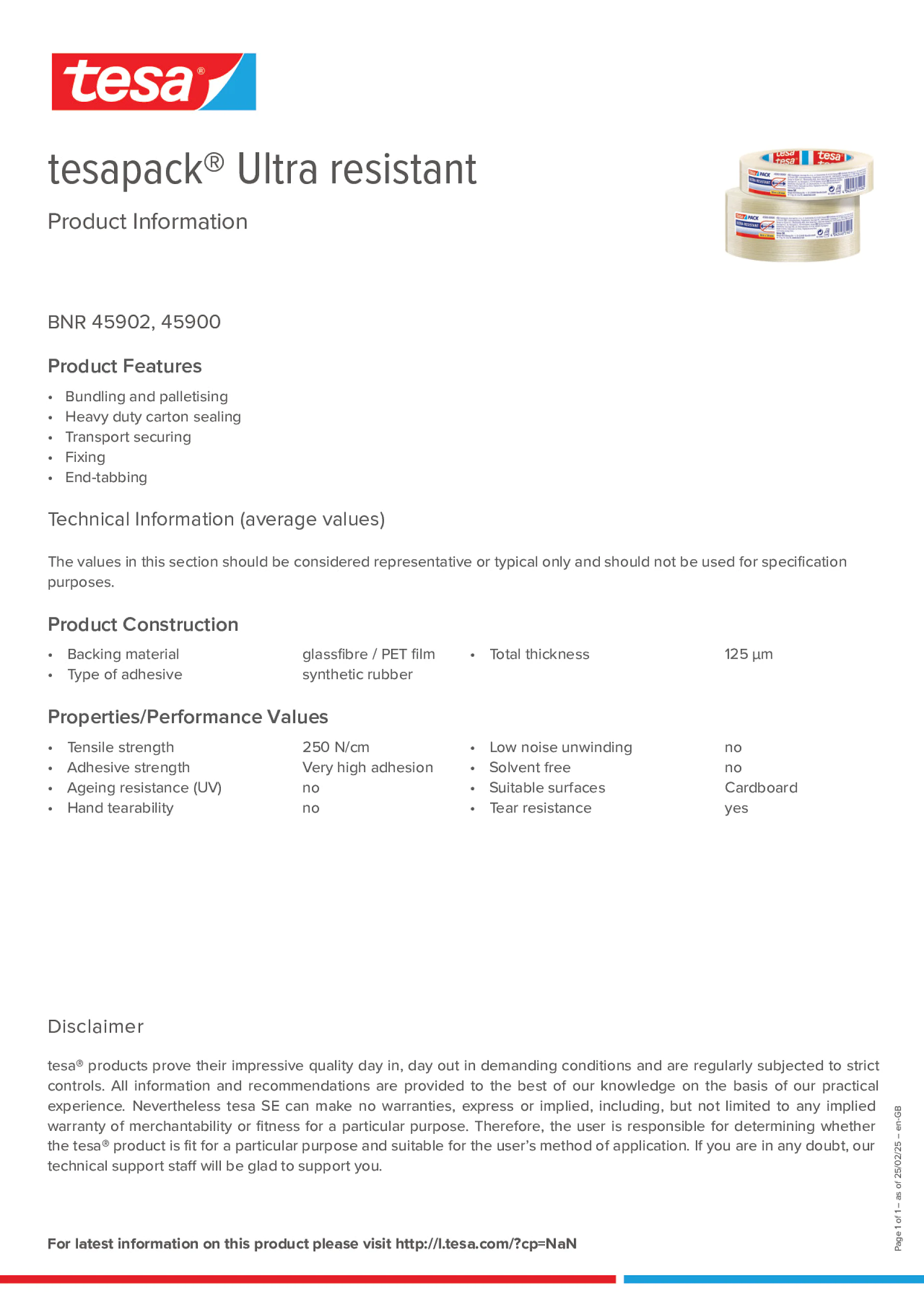 Product information_tesapack® 45900_en-GB