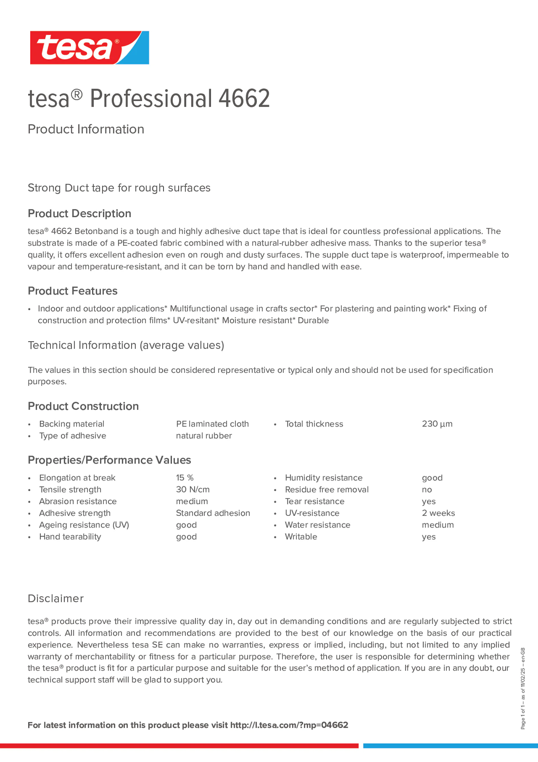 Product information_tesa® Professional 04662_en-GB
