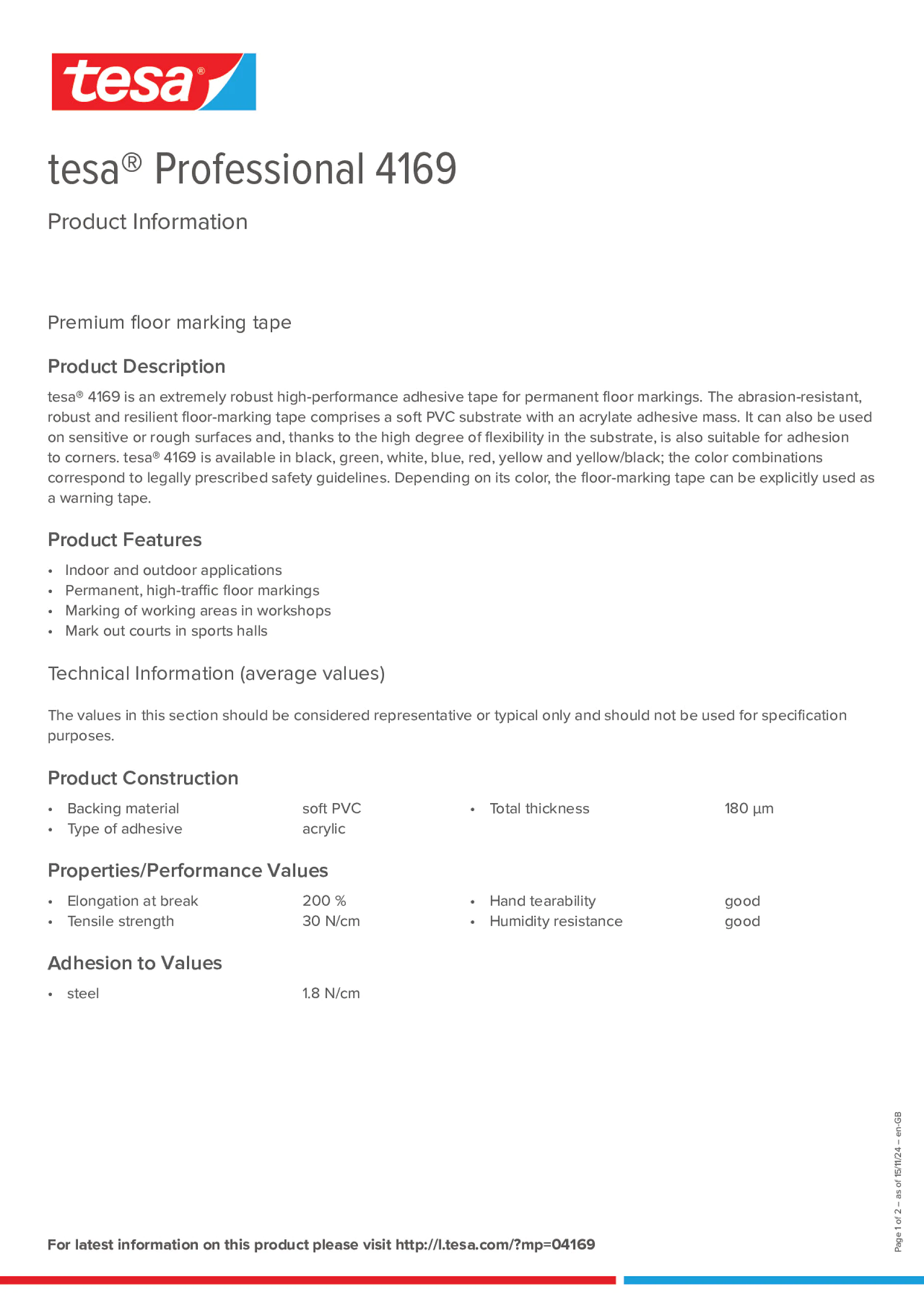 Product information_tesa® Professional 04169_en-GB