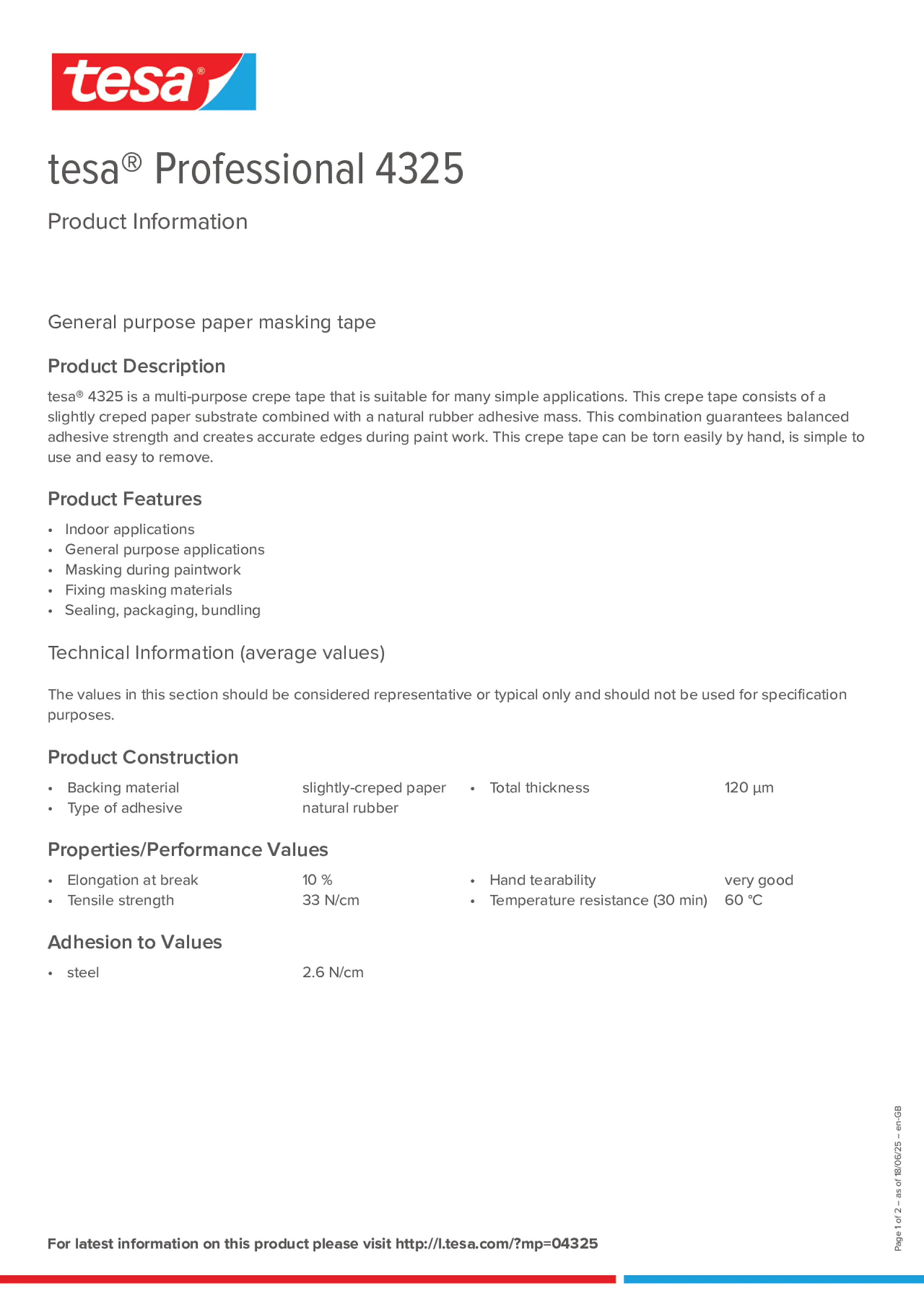 Product information_tesa® Professional 04325_en-GB
