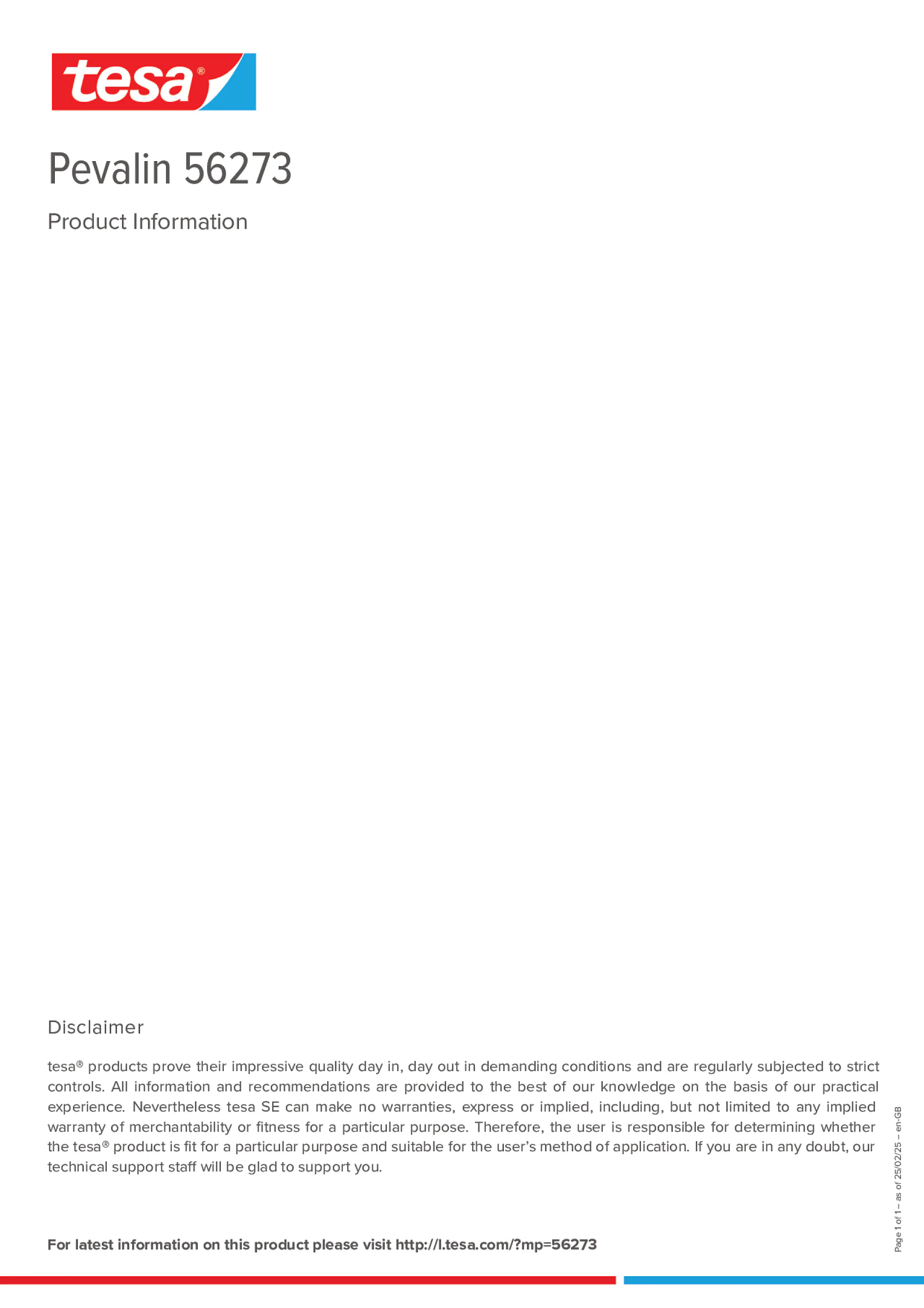 Product information_Pevalin 56273_en-GB