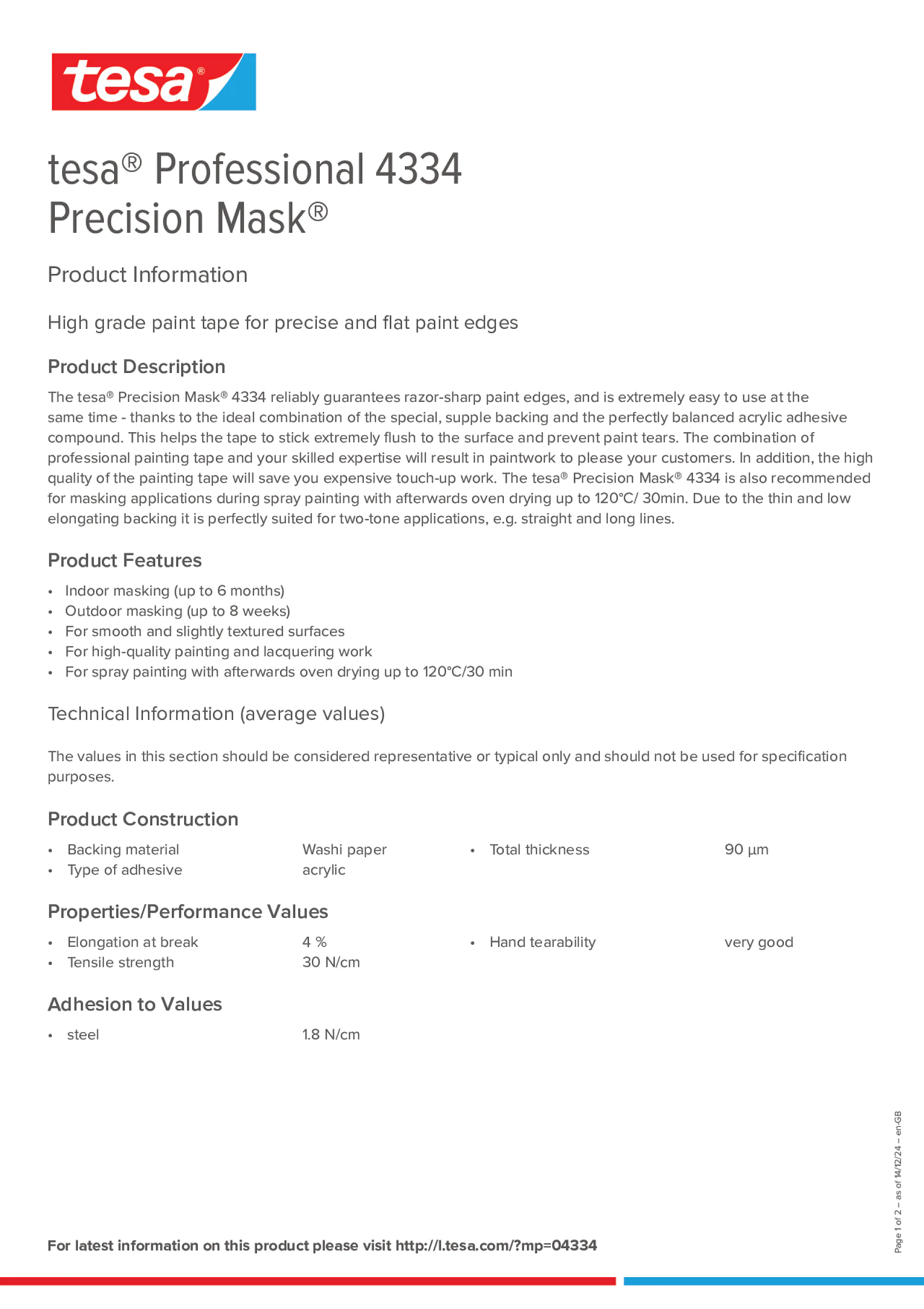 Product information_tesa® Professional 04334_en-GB