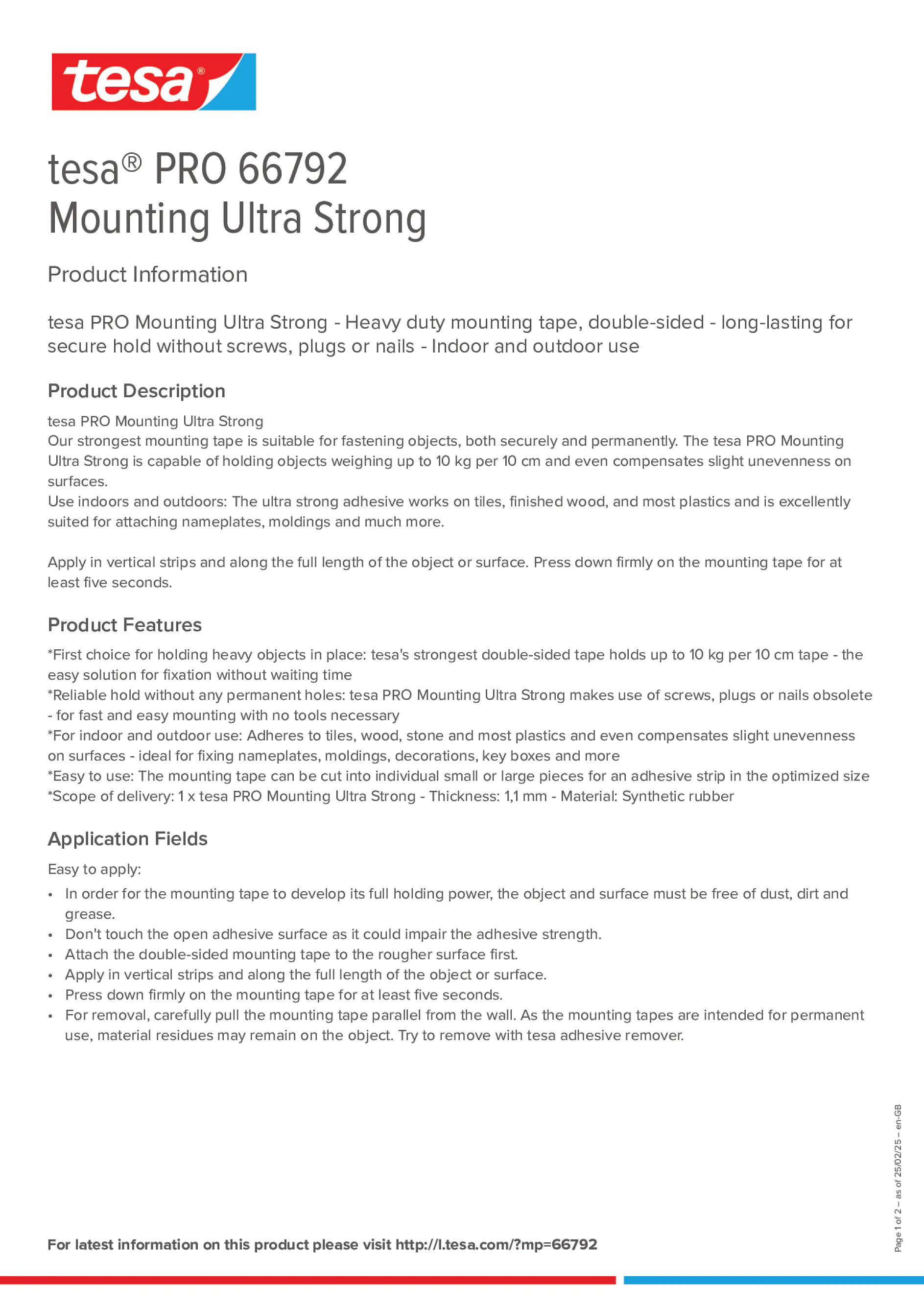 Product information_tesa® PRO 66792_en-GB