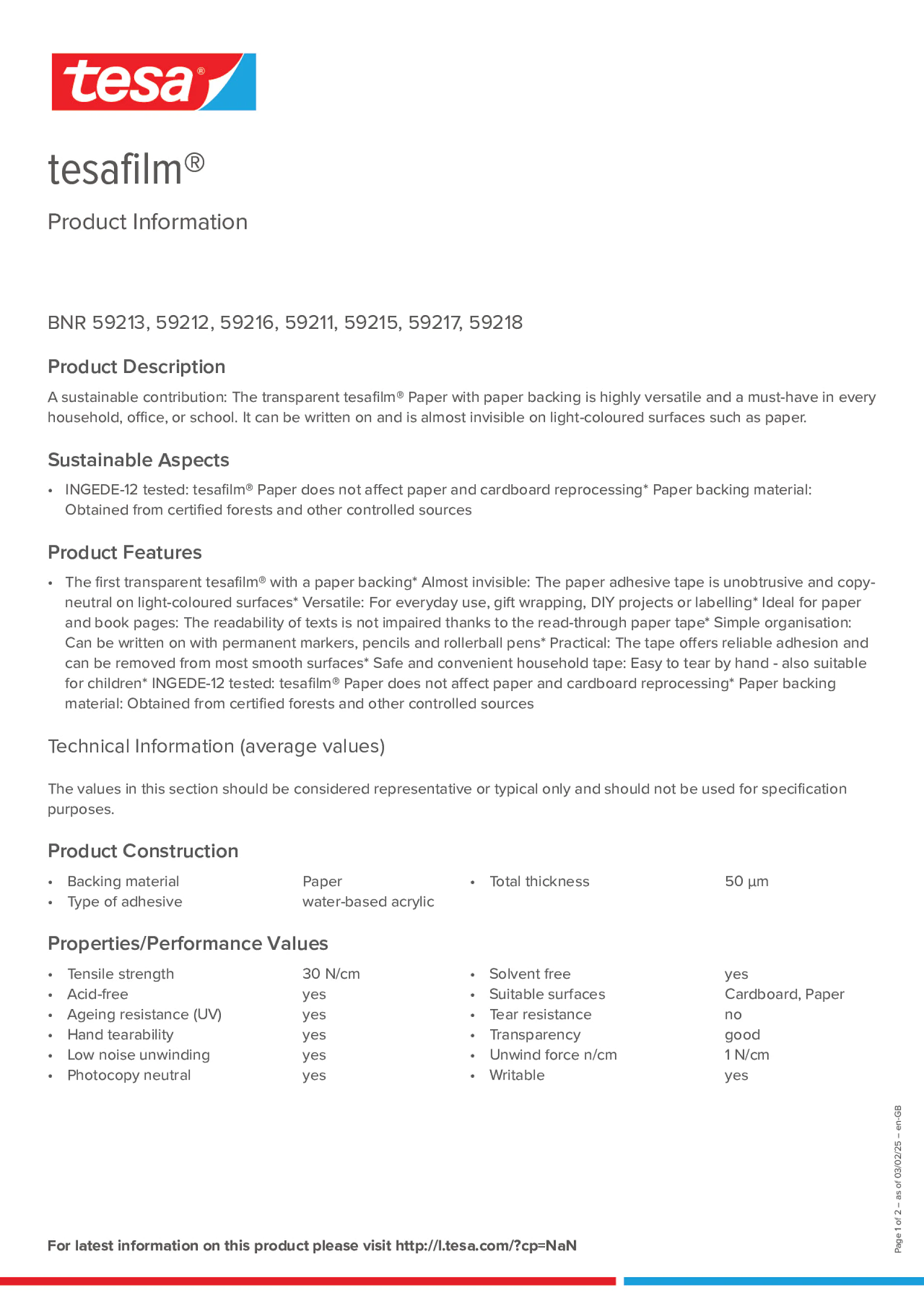 Product information_tesafilm® 59213_en-GB