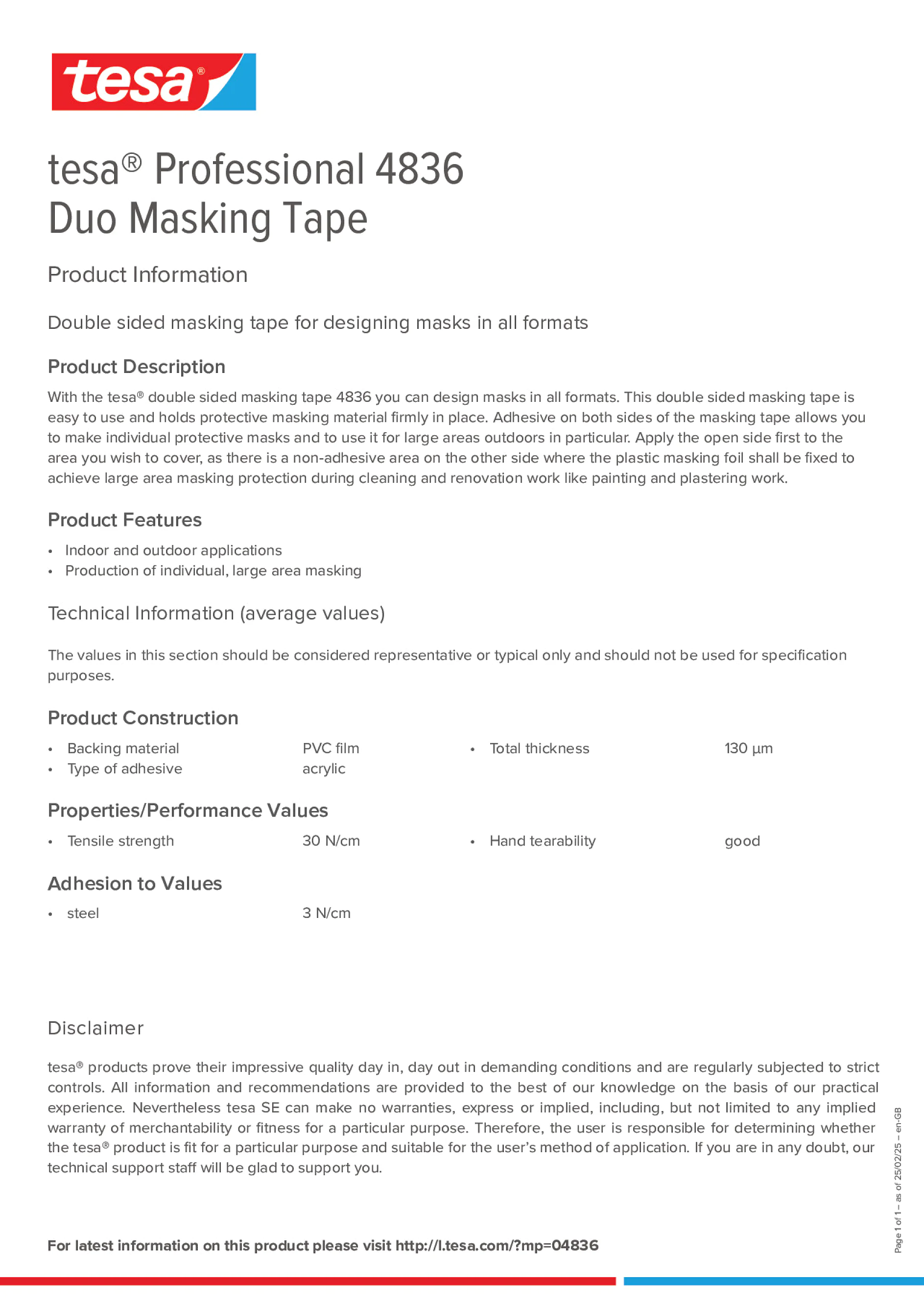 Product information_tesa® Professional 04836_en-GB