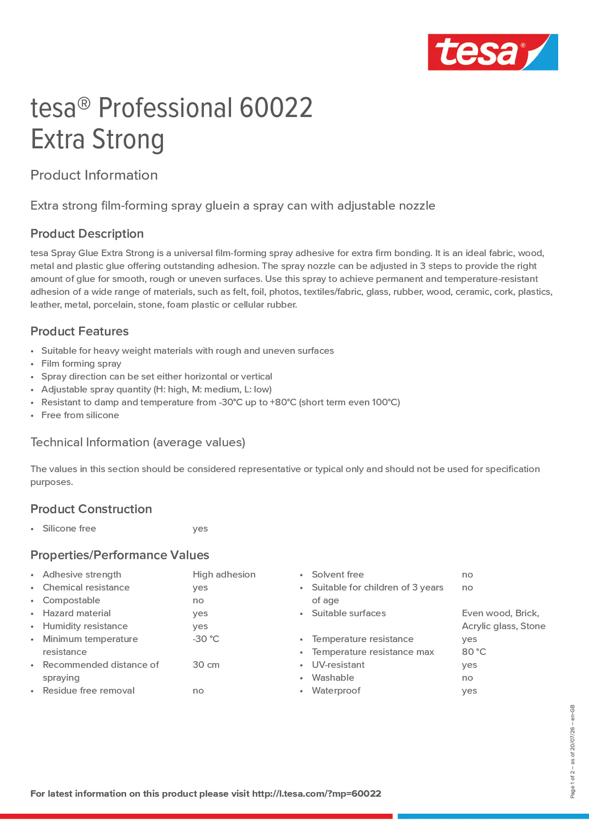 Product information_tesa® Professional 60022_en-GB