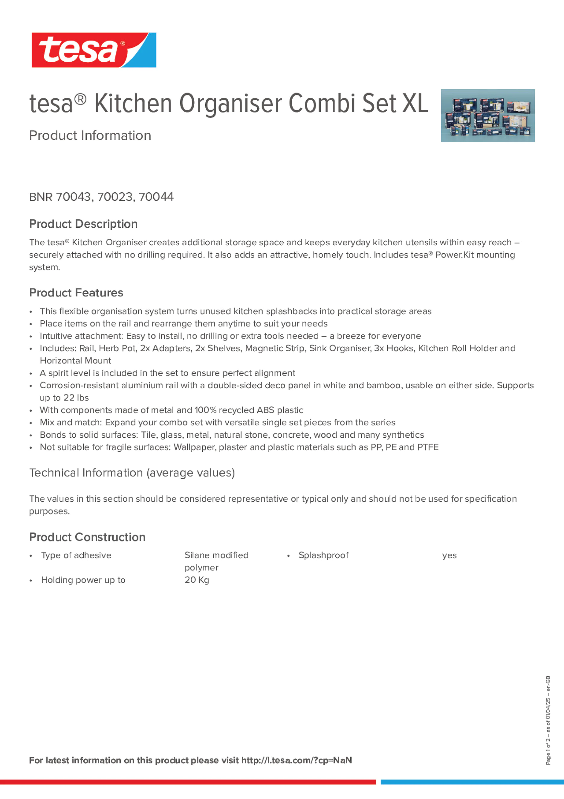Product information_tesa® 70043_en-GB Product information_tesa® 70043_en-GB