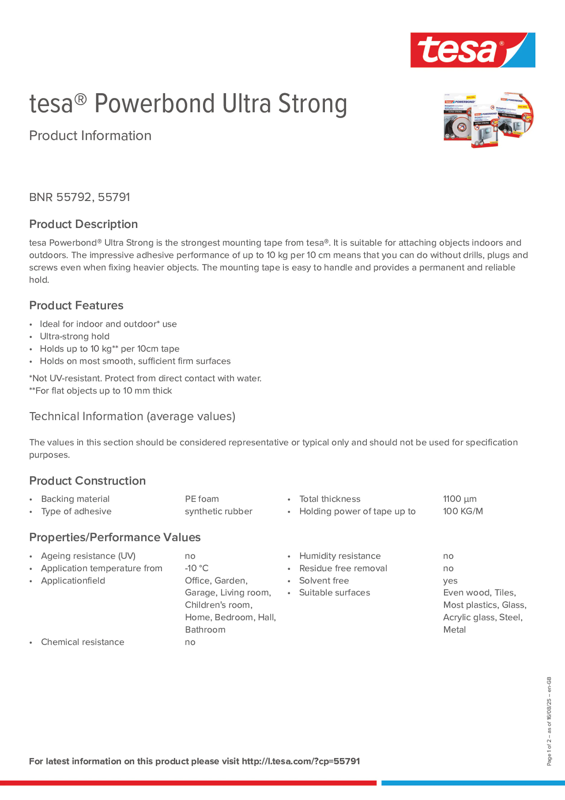 Product information_tesa® Powerbond 55791_en-GB