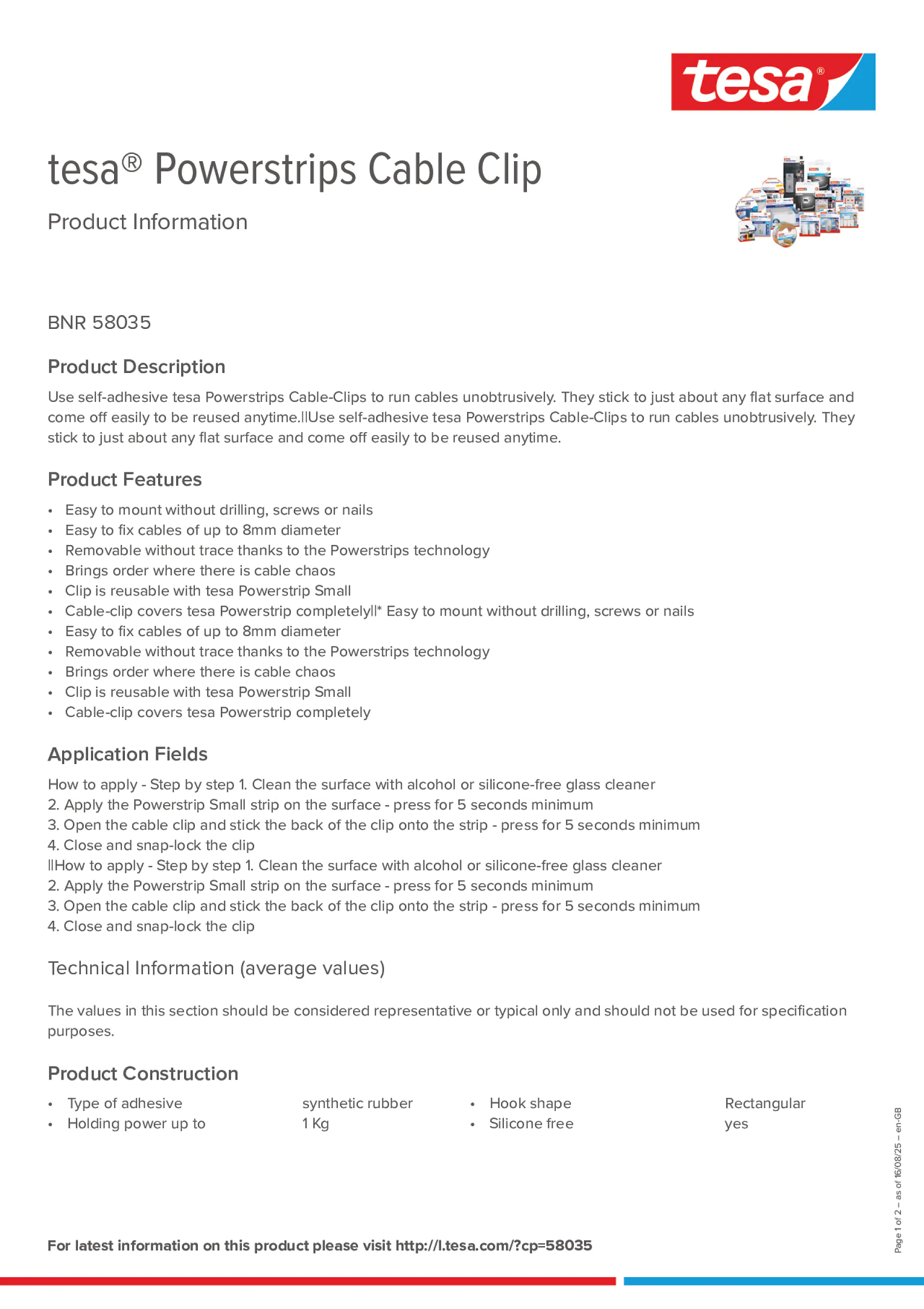 Product information_tesa® Powerstrips 58035_en-GB
