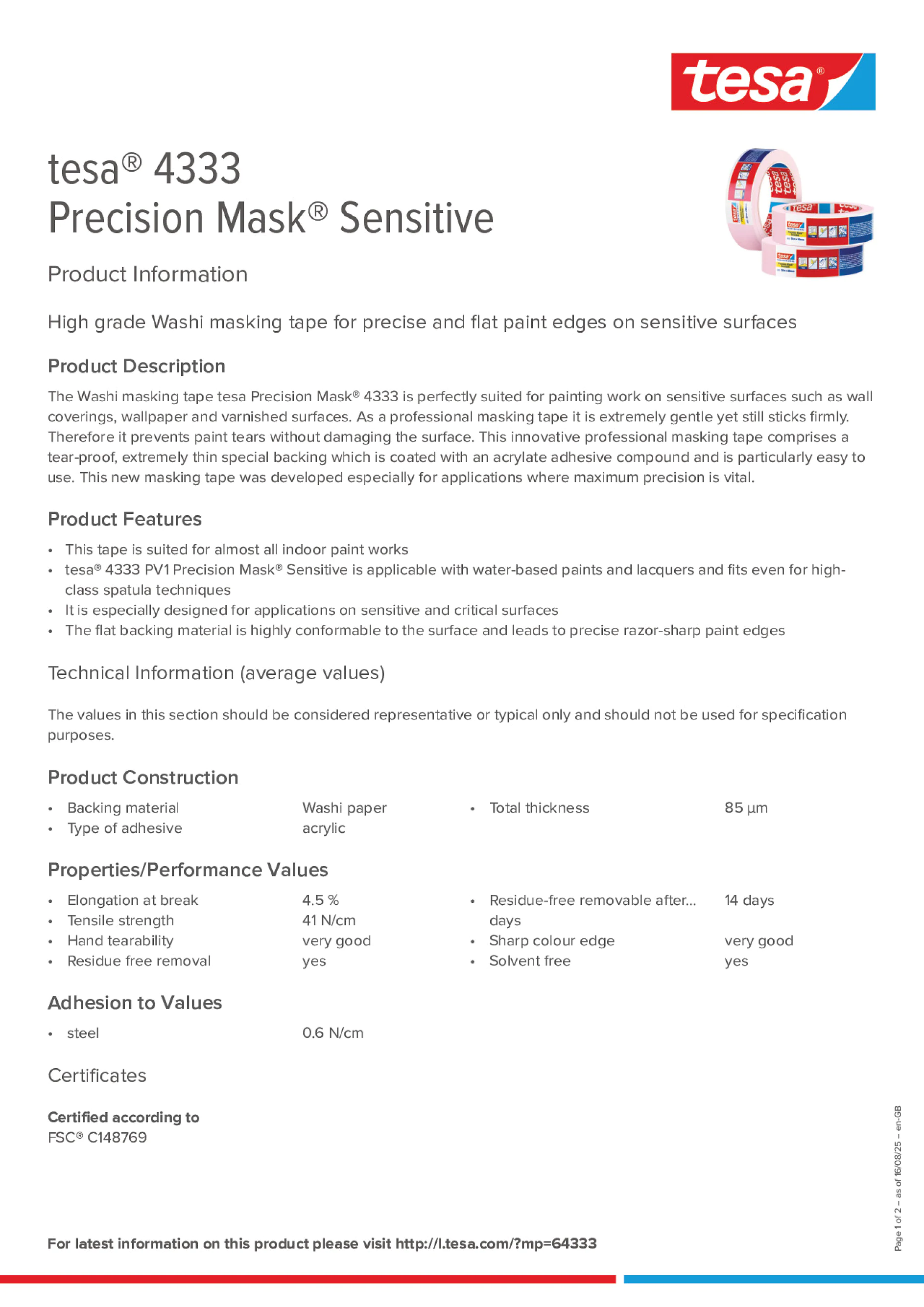 Product information_tesa® 04333_en-GB