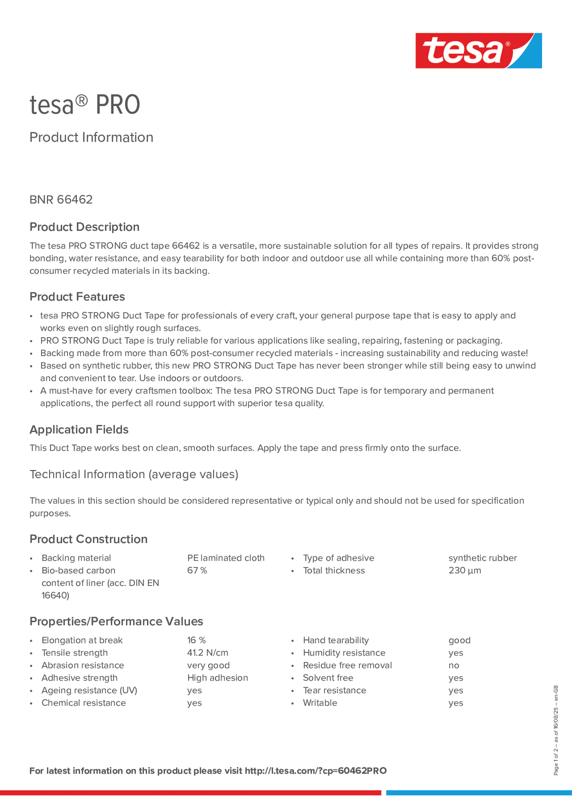 Product information_tesa® PRO 66462_en-GB