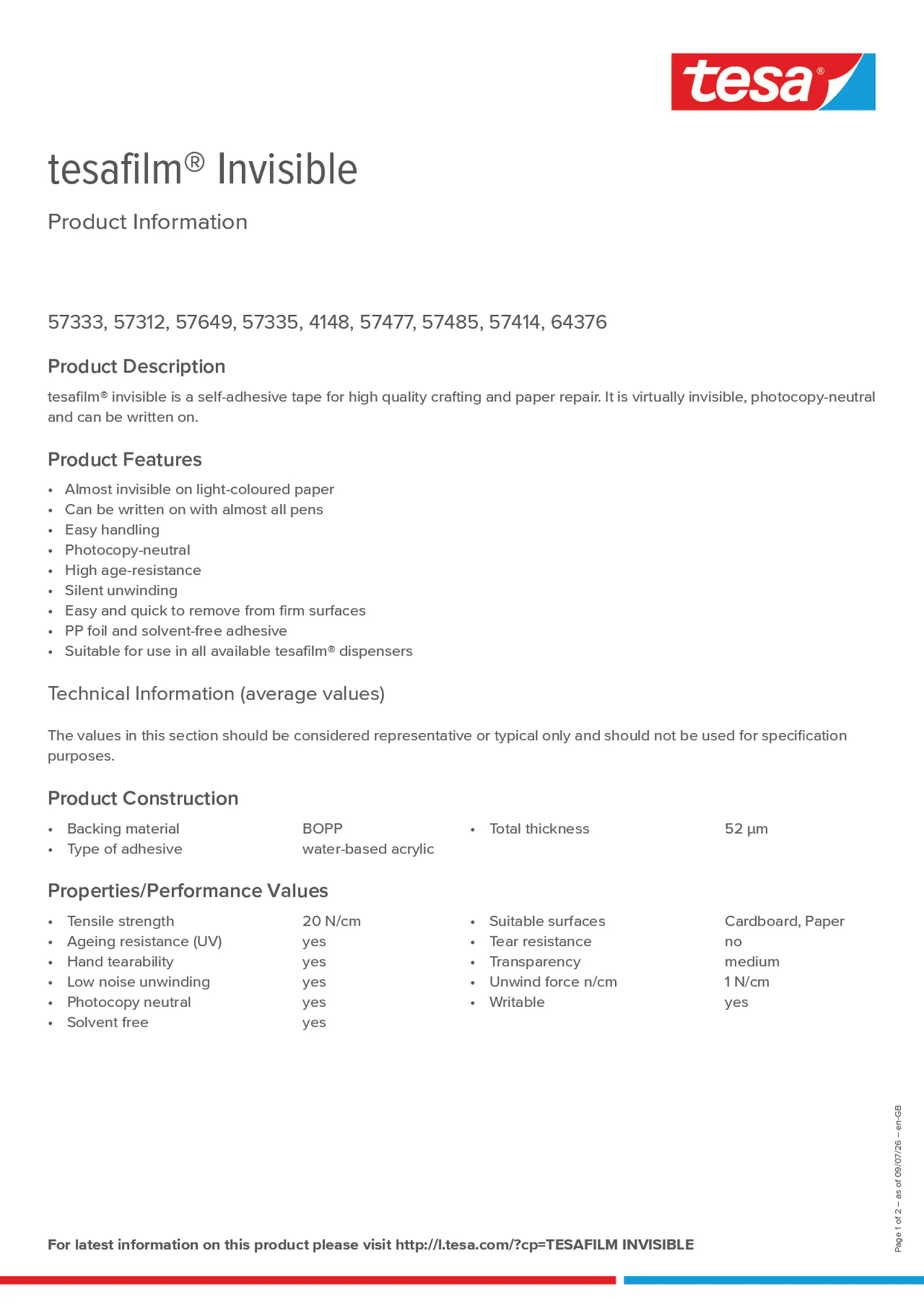 Product information_tesafilm® 4148_en-GB